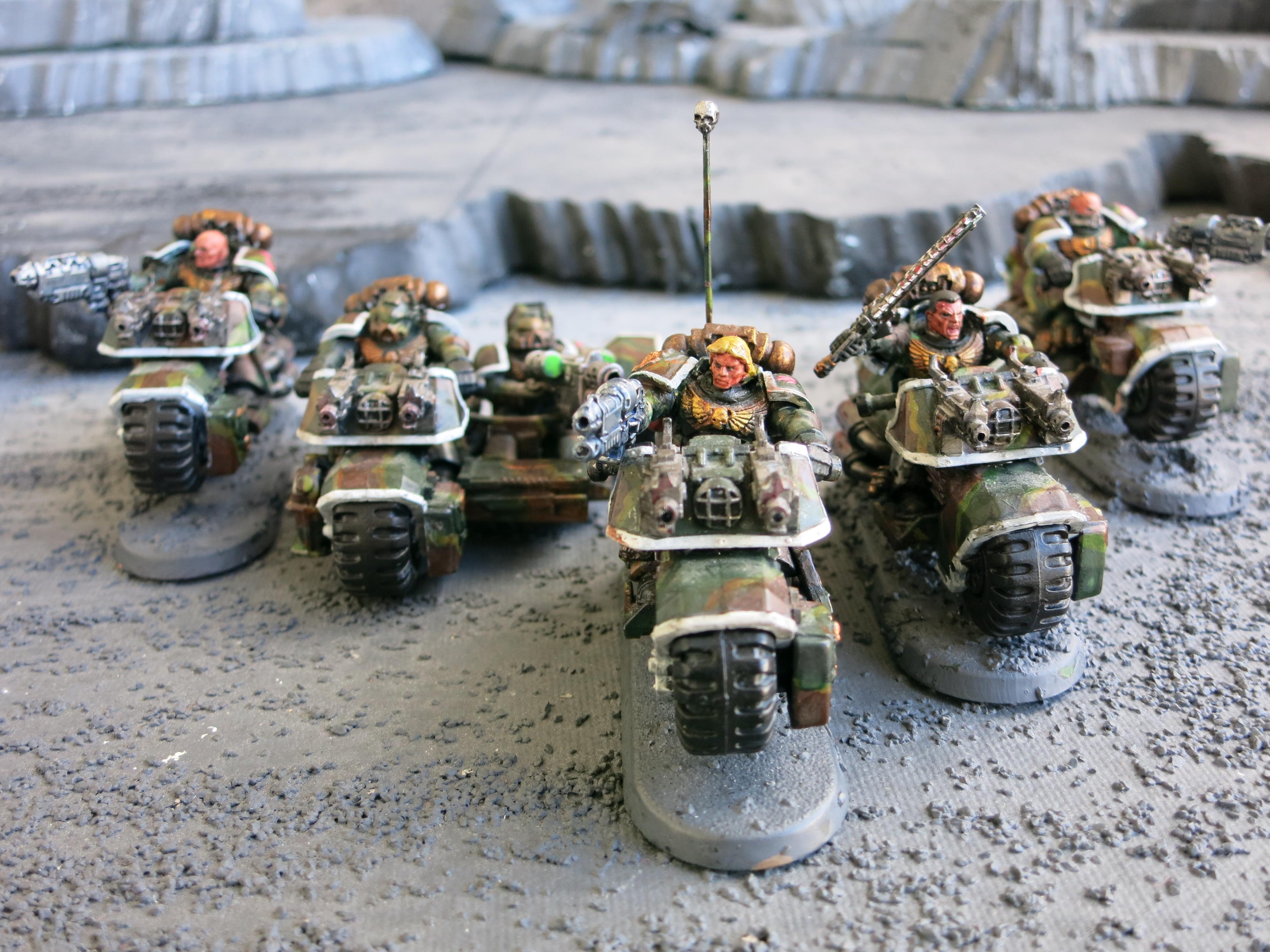 Bike, Camouflage, Space, Space Marines, Squad, Terrain, Warhammer 40,000