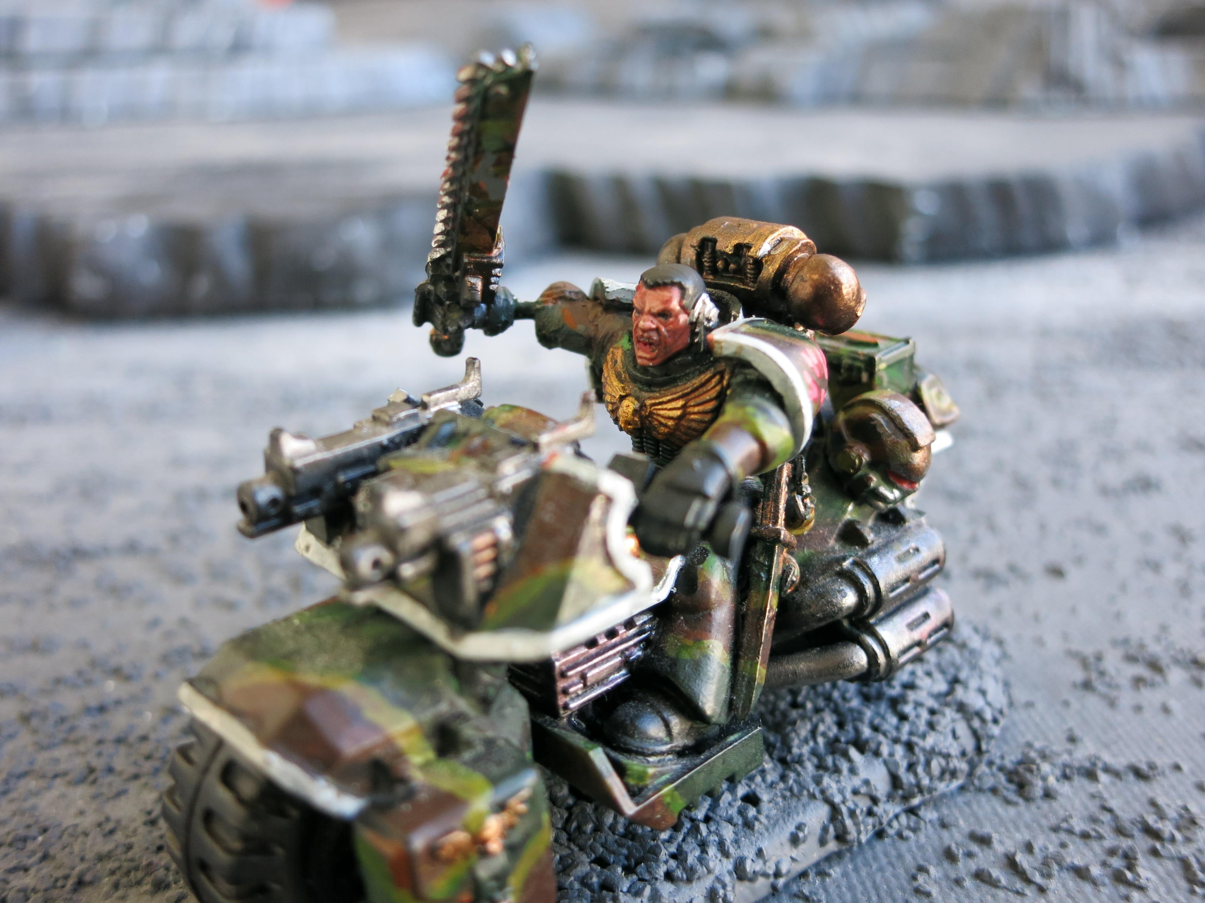 Bike, Camouflage, Chainsword
