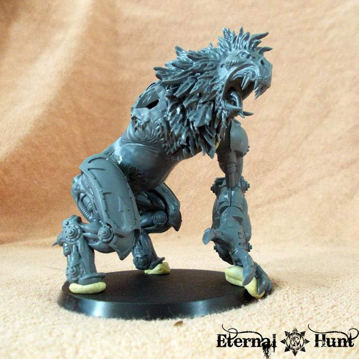 Chaos, Chaos Space Marines, Conversion, Counts As, Daemon Prince, Daemons, Khorne, Khorne's Eternal Hunt, Kitbash, Warhammer 40,000, Work In Progress, World Eaters