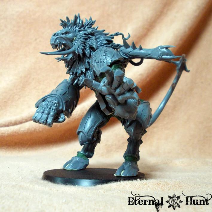 Chaos, Chaos Space Marines, Conversion, Counts As, Daemon Prince, Daemons, Khorne, Khorne's Eternal Hunt, Kitbash, Warhammer 40,000, Work In Progress, World Eaters
