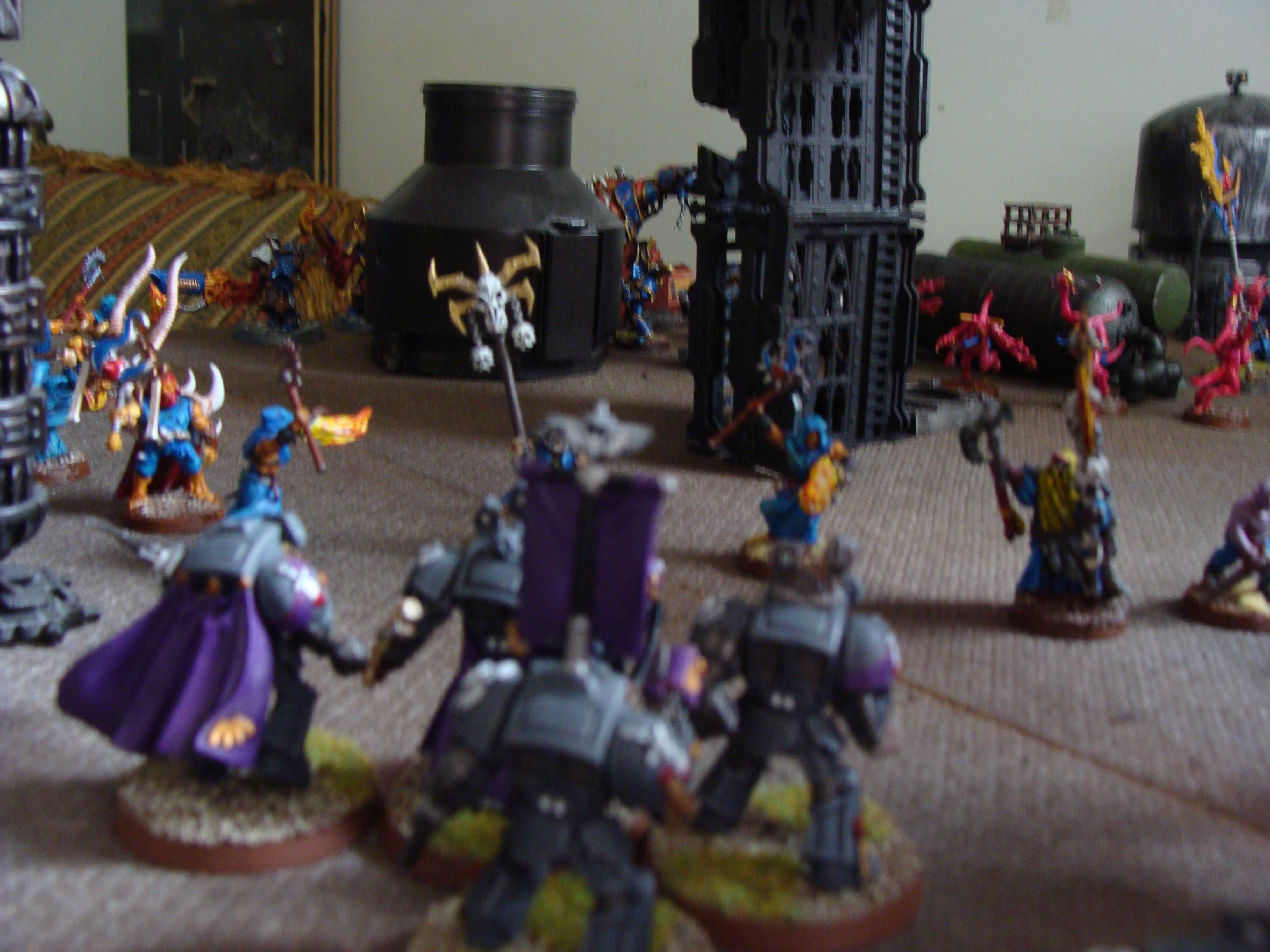 Battle, Battle Report, Chaos, Daemons, Deathwing, Nurgle, Orks, Raven Guard, Report, Space Marines, Thousand Sons, Tzeentch