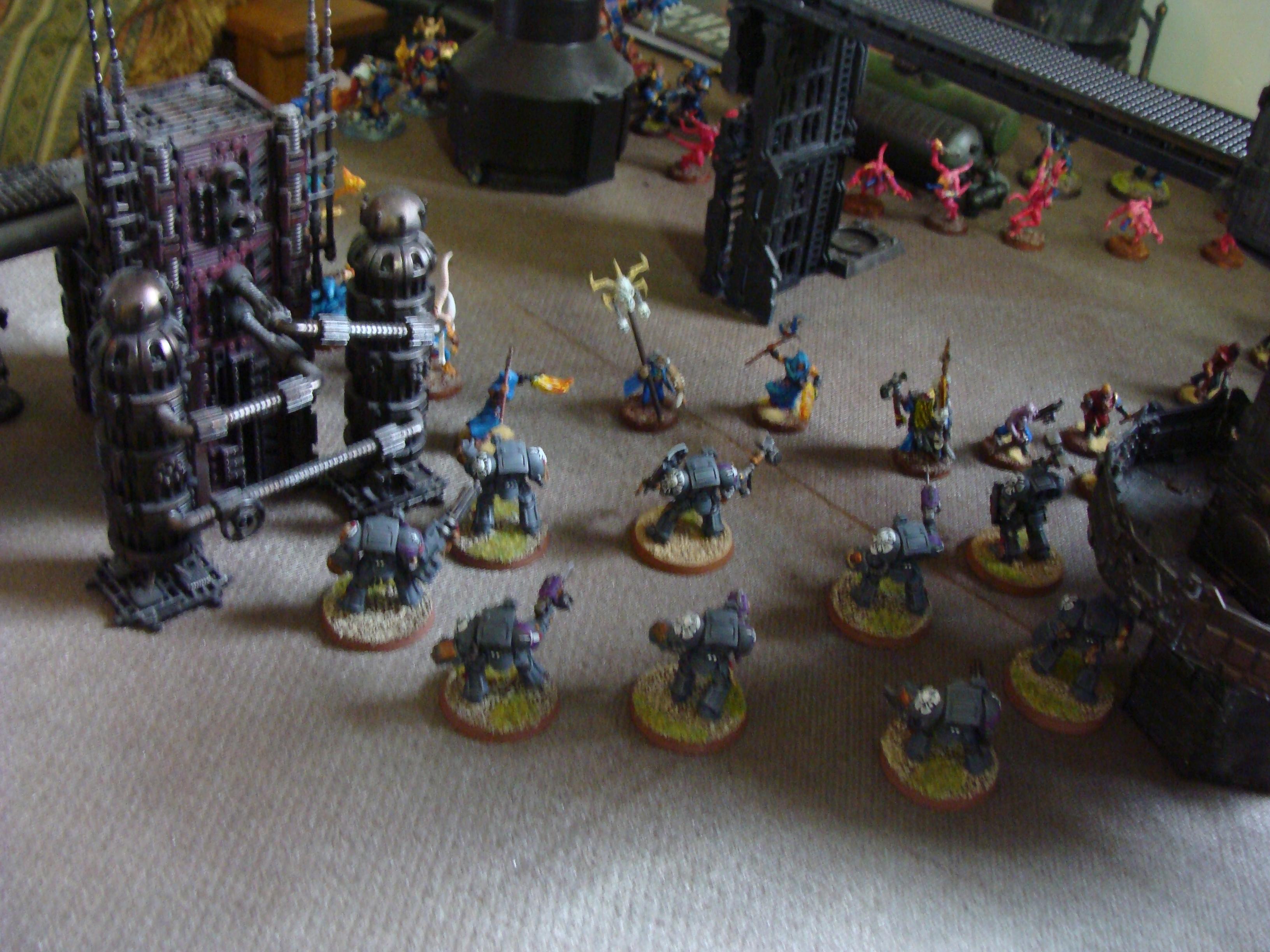 Battle, Battle Report, Chaos, Daemons, Deathwing, Nurgle, Orks, Raven Guard, Report, Space Marines, Thousand Sons, Tzeentch