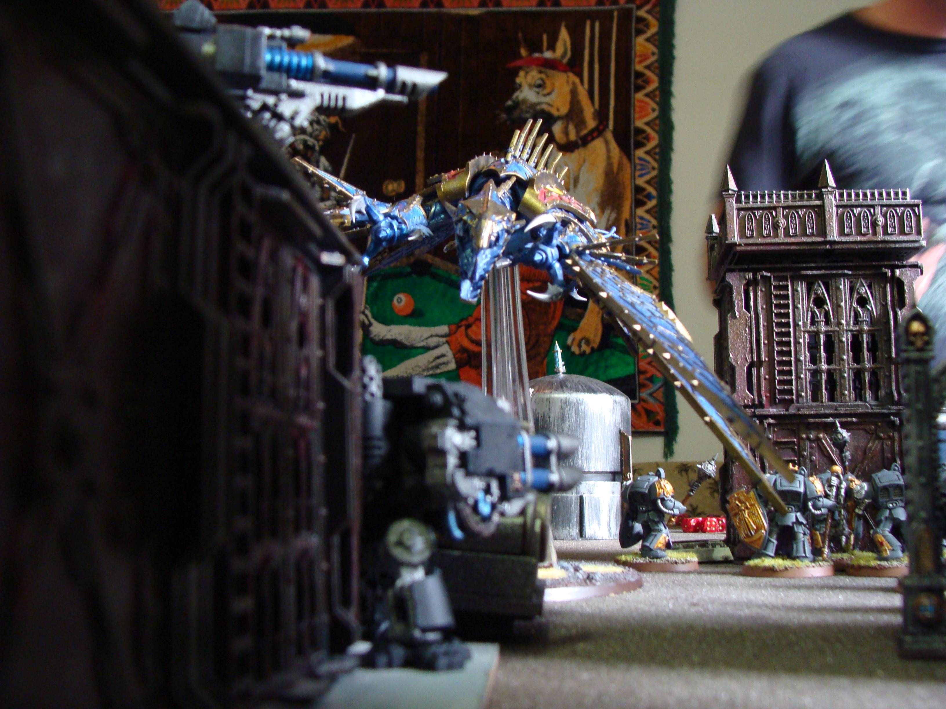 Battle, Battle Report, Chaos, Daemons, Deathwing, Nurgle, Orks, Raven Guard, Report, Space Marines, Thousand Sons, Tzeentch