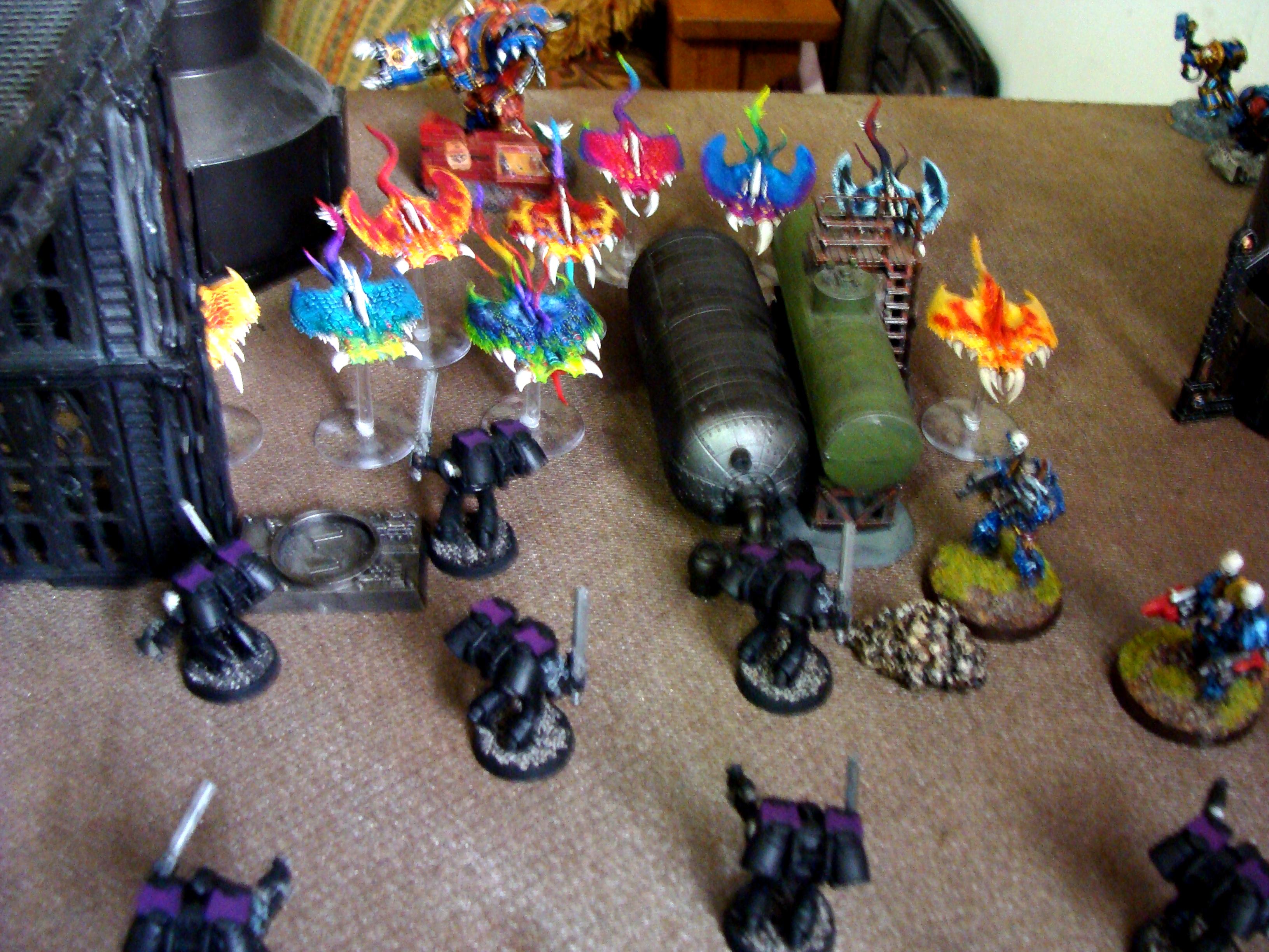 Battle, Battle Report, Chaos, Daemons, Deathwing, Nurgle, Orks, Raven Guard, Report, Space Marines, Thousand Sons, Tzeentch