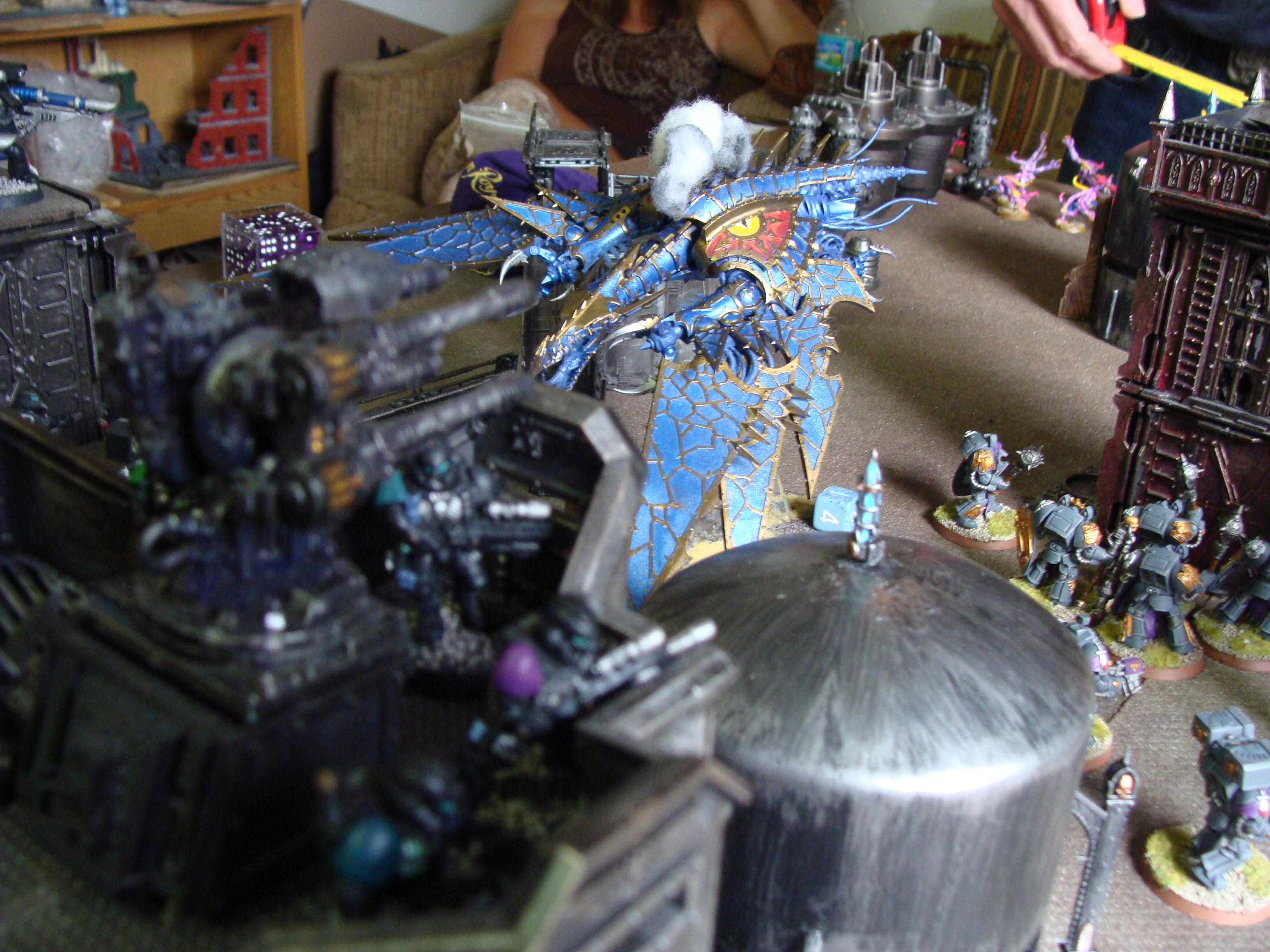 Battle, Battle Report, Chaos, Daemons, Deathwing, Nurgle, Orks, Raven Guard, Report, Space Marines, Thousand Sons, Tzeentch