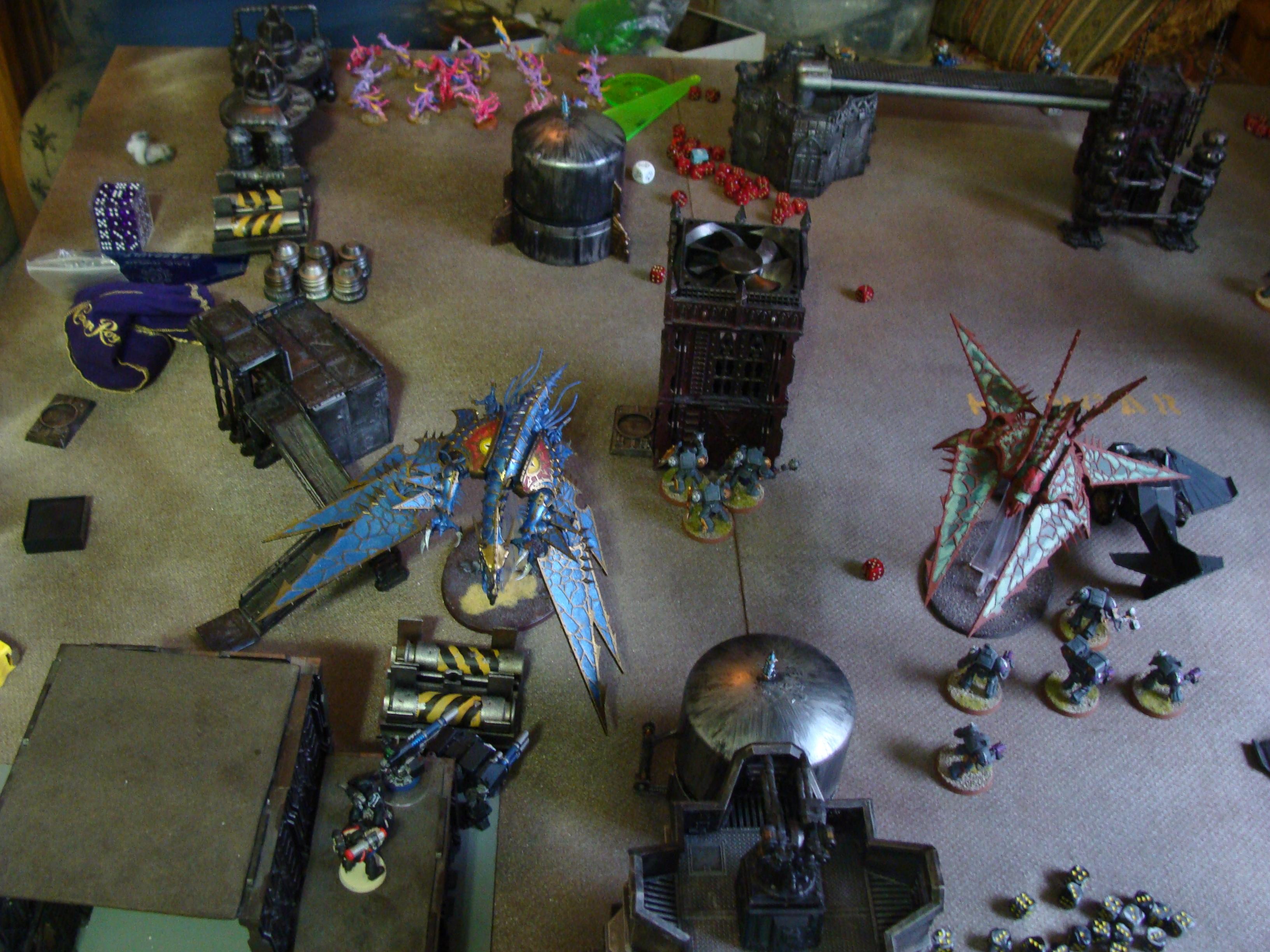 Battle, Battle Report, Chaos, Daemons, Deathwing, Nurgle, Orks, Raven Guard, Report, Space Marines, Thousand Sons, Tzeentch