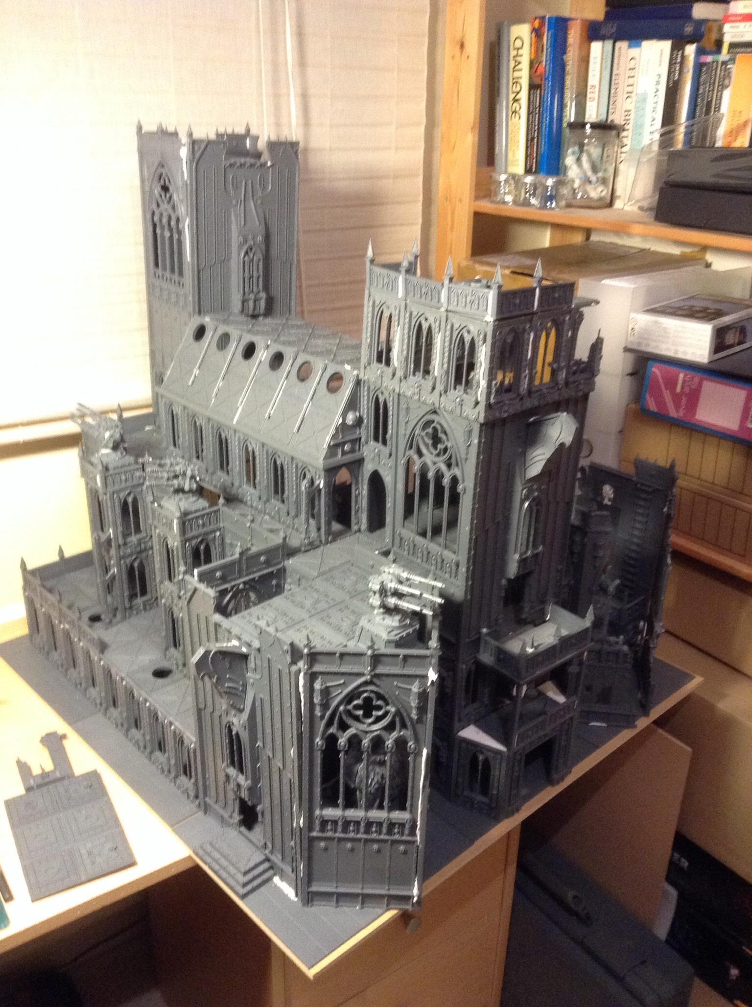 40k Terrain, Administratum, Huge, Imperial Cathedral, Kit-bash, Shrine Of Aquilla