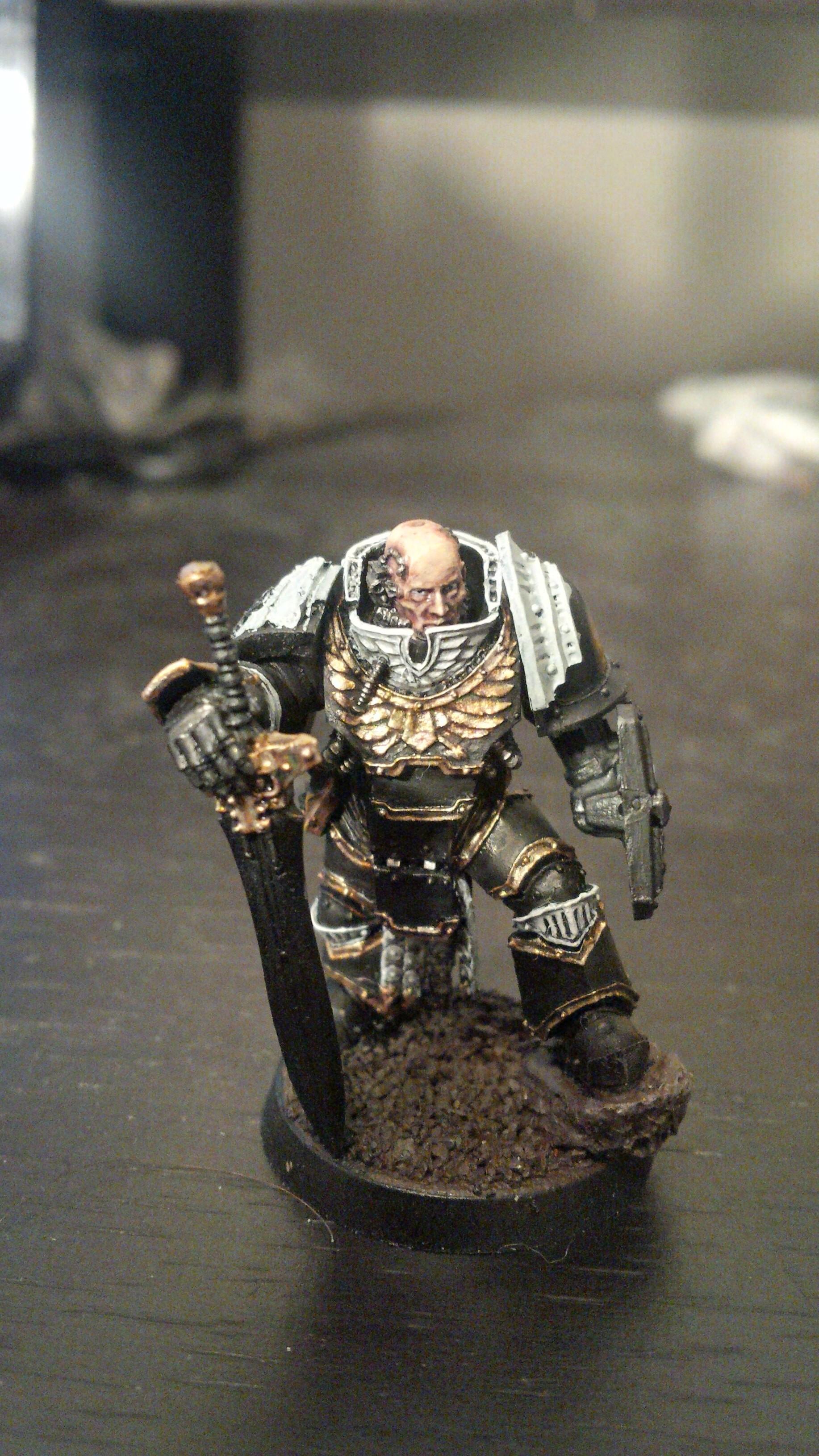 Black, Chapter Master, Gold, Jump Pack, Lightning, Praetor, Raven Guard, Space Marines, White, Work In Progress