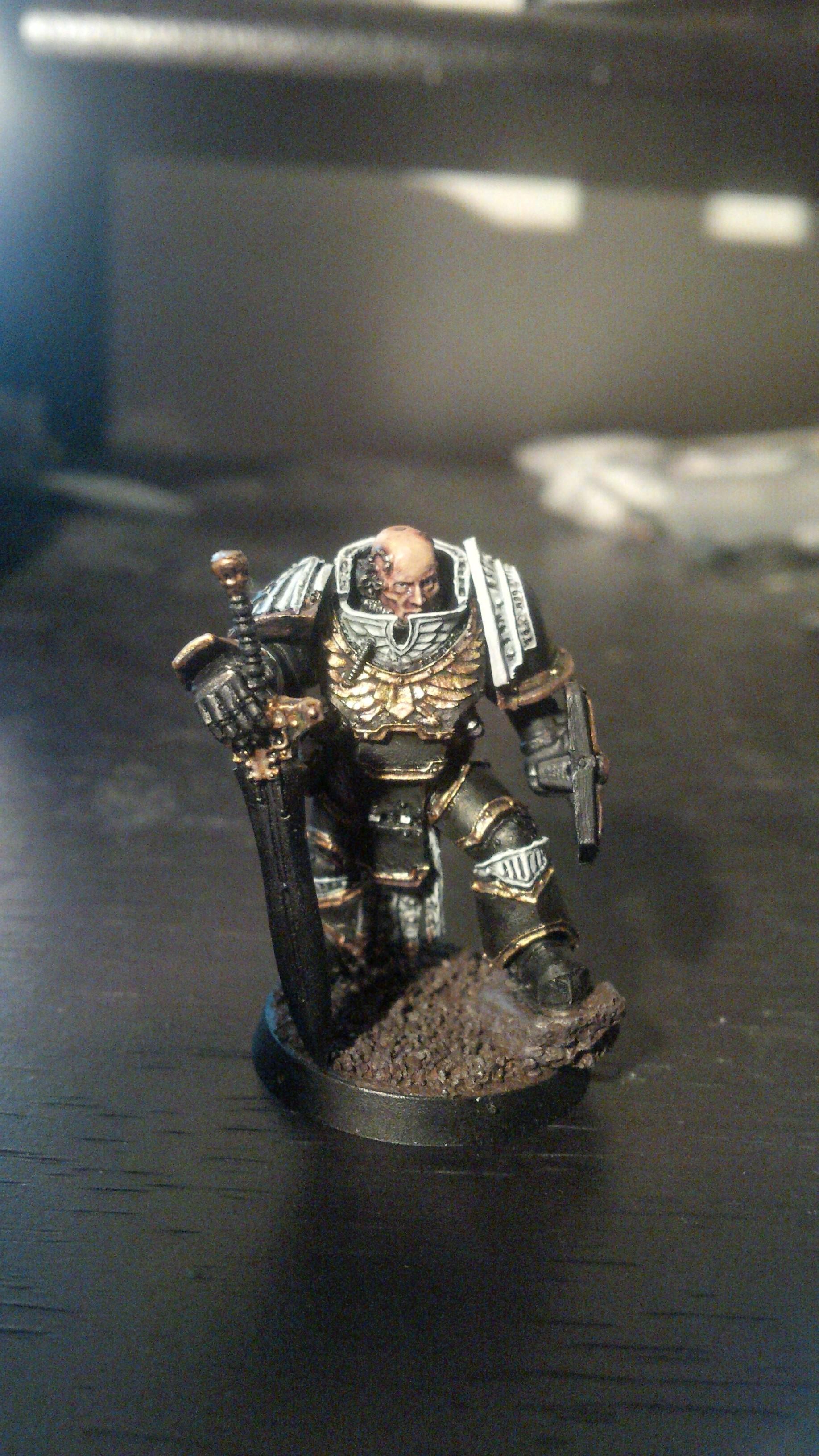 Black, Chapter Master, Gold, Jump Pack, Lightning, Praetor, Raven Guard, Space Marines, White, Work In Progress