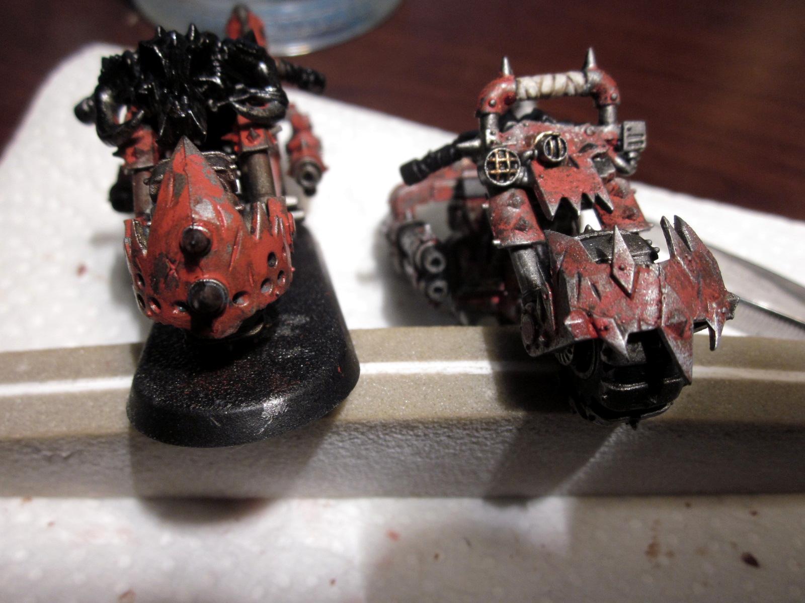 Hairspray, Orks, Salt, Warbike, Warhammer 40,000, Weathered