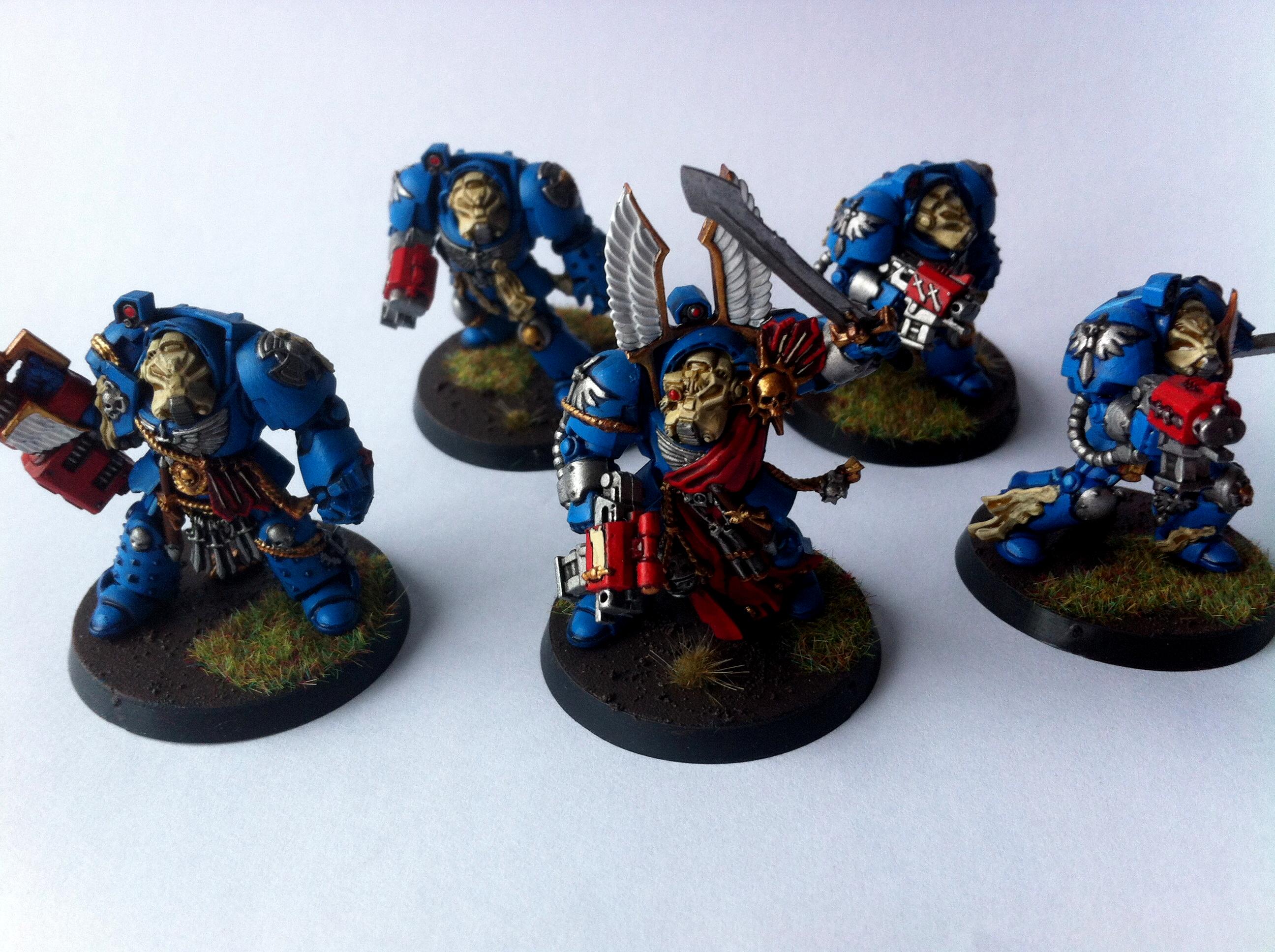 Balthasar, Blue, Dark Angels, Painted, Squad, Terminator Armor