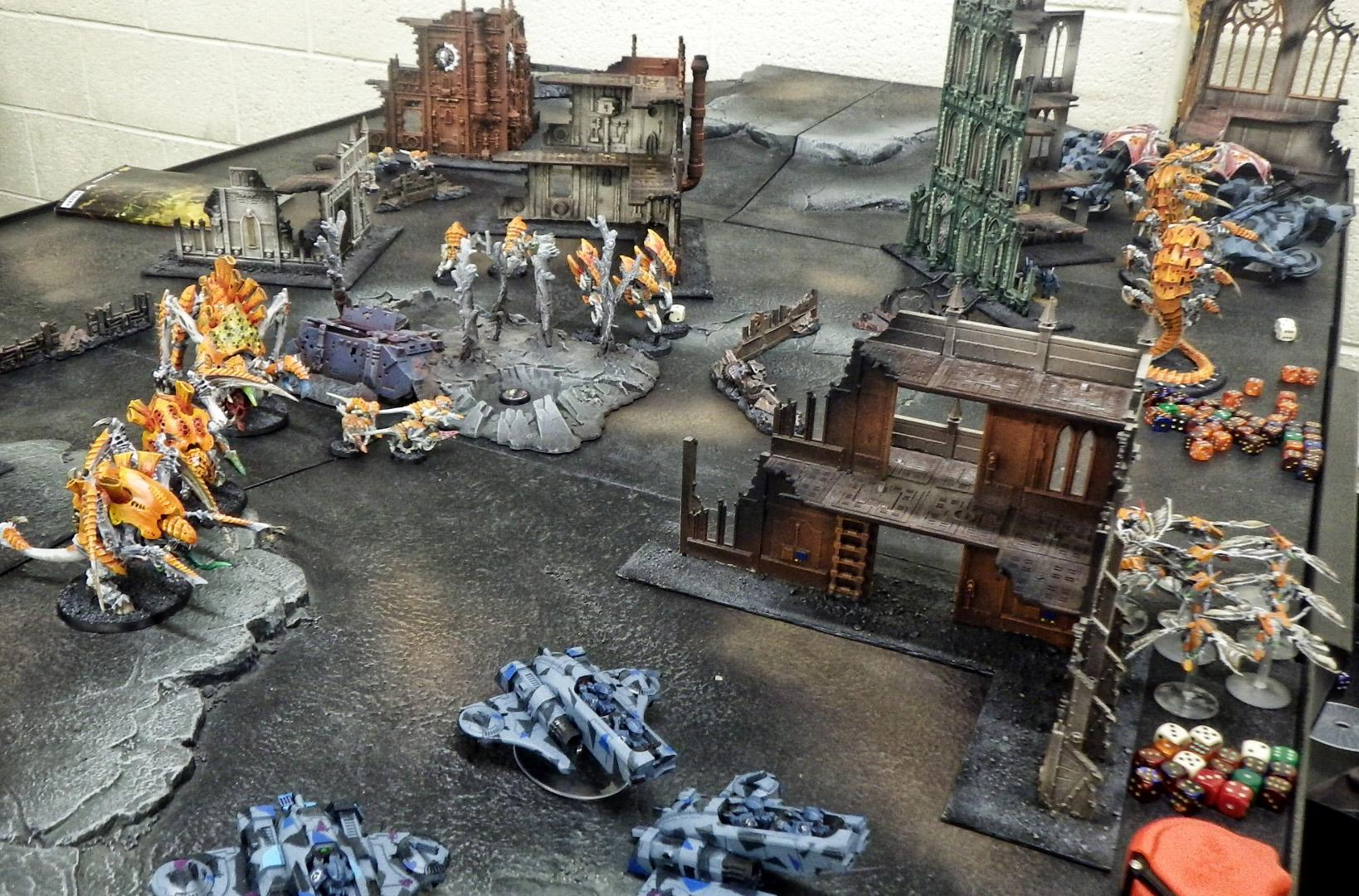 Last turn of that game, Tyranid's completely overrunning the Tau positions