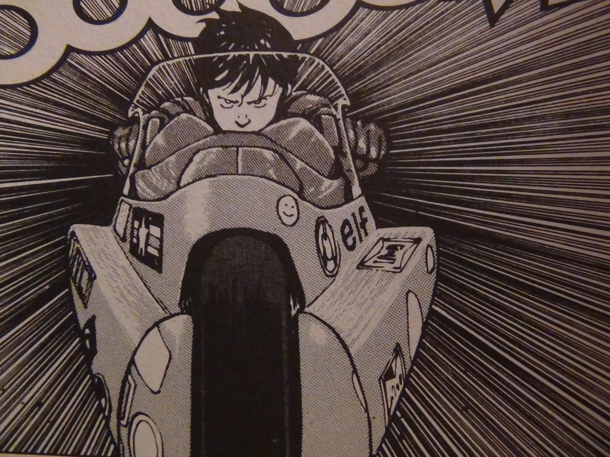 Some shots of the motorcycle have the letters in a mirror effect