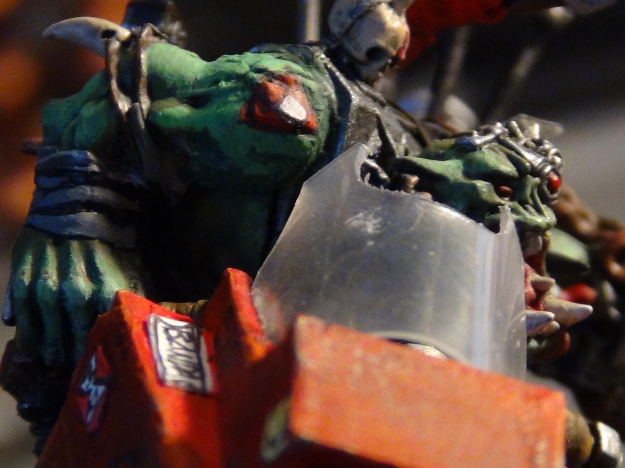 Kan-eata's right arm was carefully seperated from the Shoota. I cut his hand at the wrist and rotated it. A little green stuff wrap and no one would be able to tell