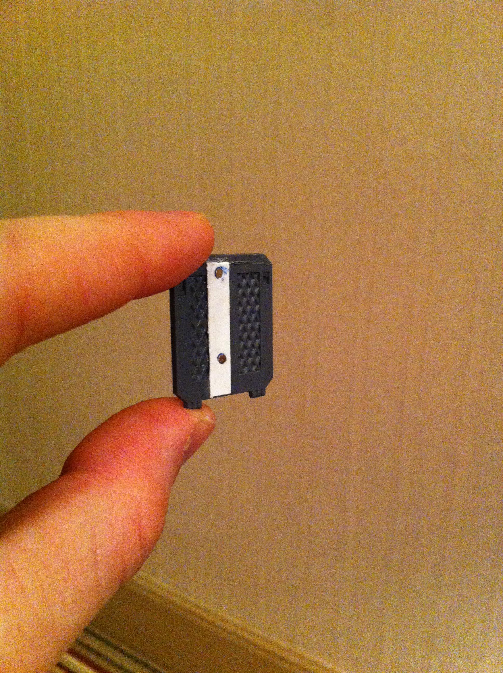 the door reinforced with thin plasticard