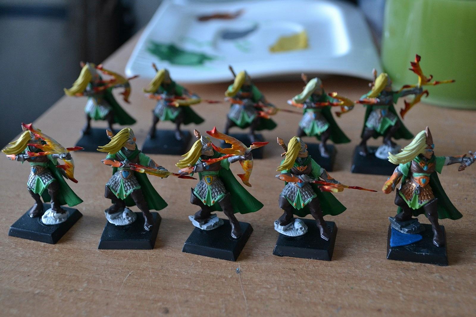 Archers, Female, High Elves, Sisters Of Avelorn, Warhammer Fantasy