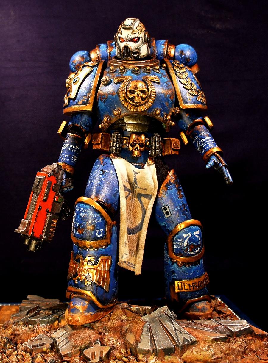 Champion, Loyalist, Space Marines, Ultramarines, Veteran, W40k, Warhammer 40,000