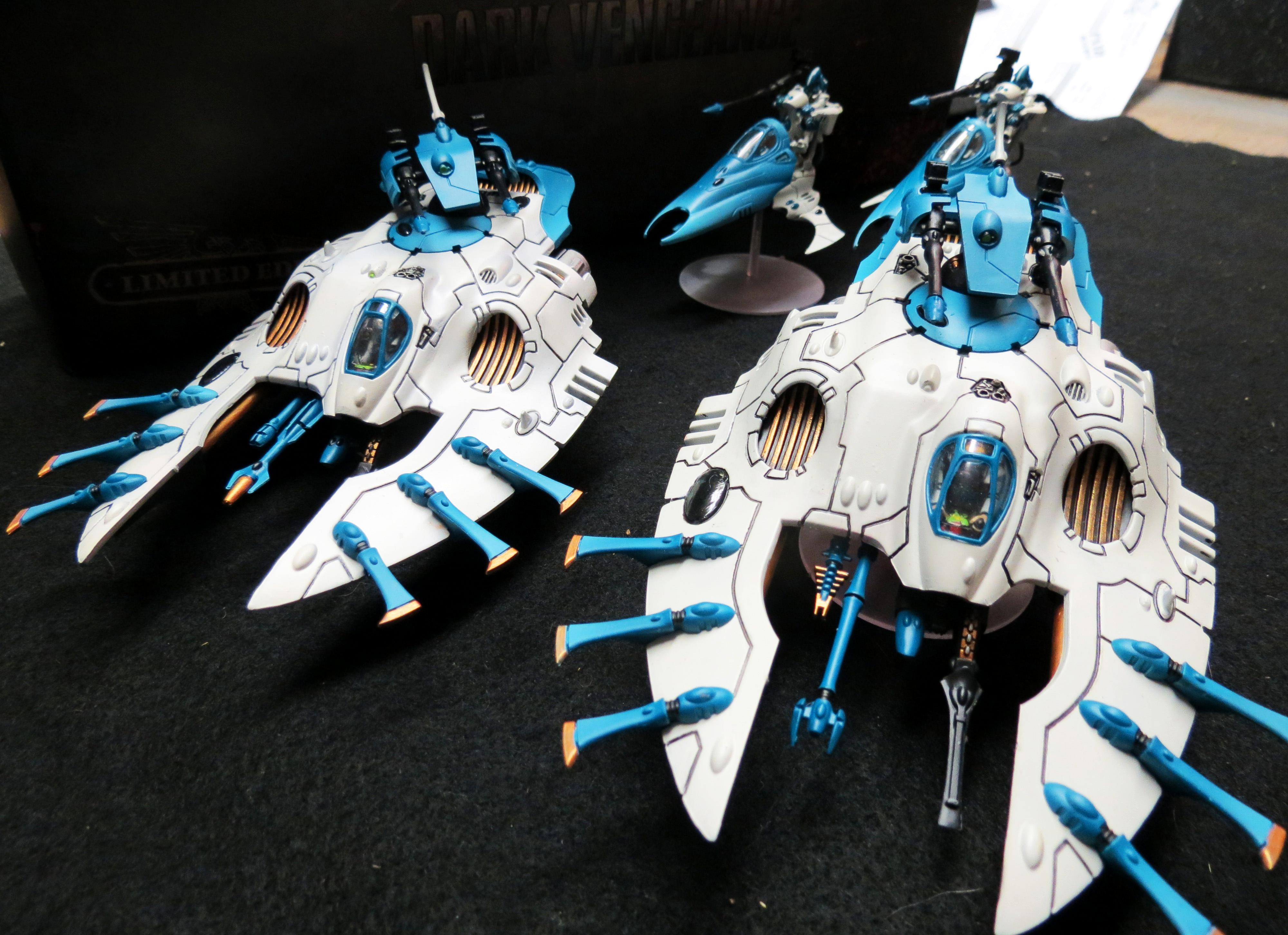 Eldar, Solar_lion, Warhammer 40,000, Wave Serpents, White