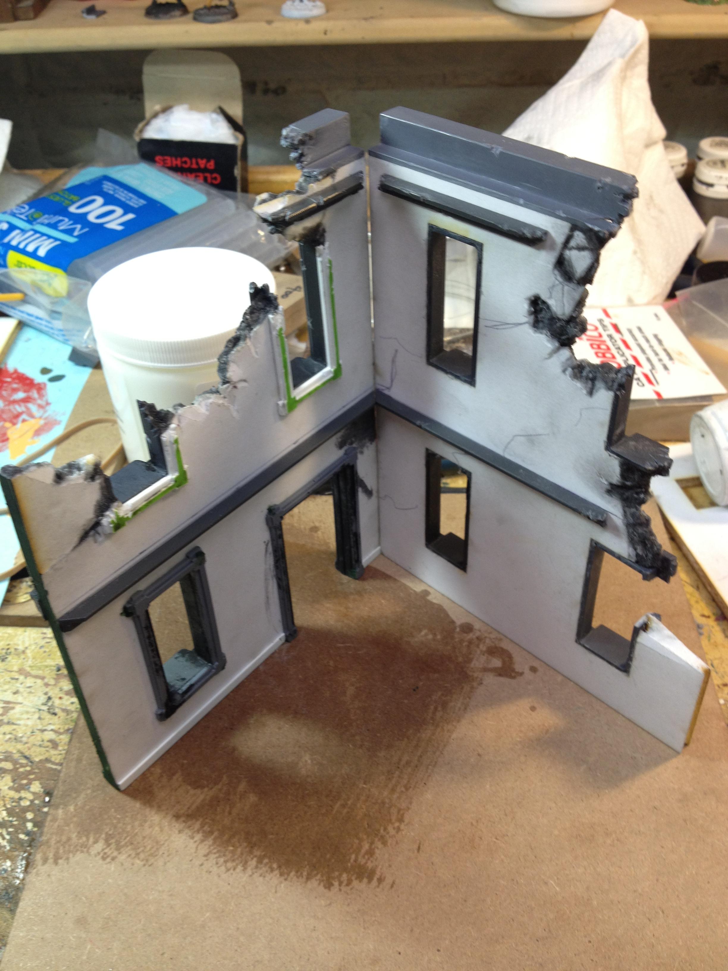 Inside view of building. Details being added