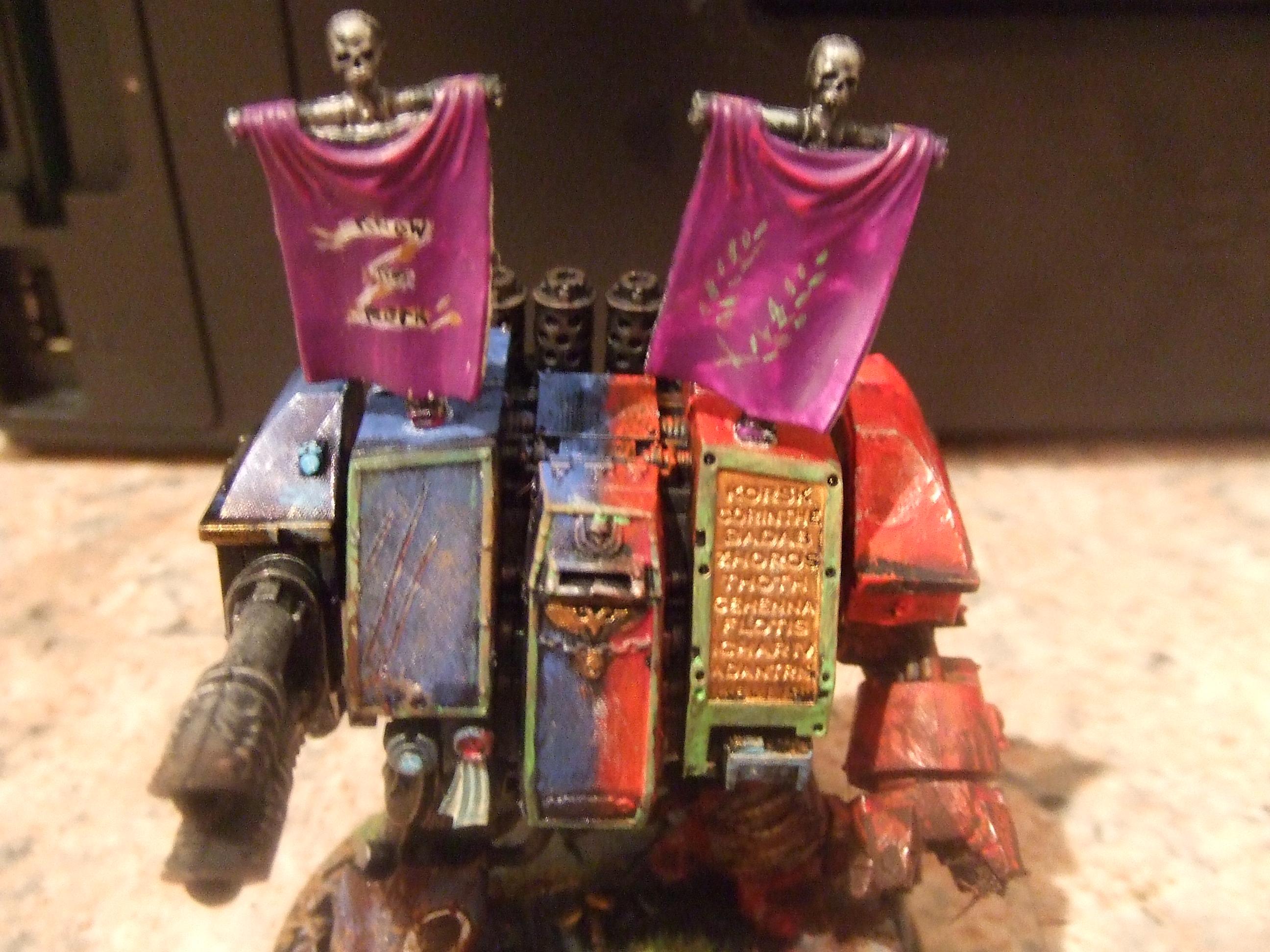Dreadnought, Heavy Flamer, Lascannon, Power Fist, Space Marines