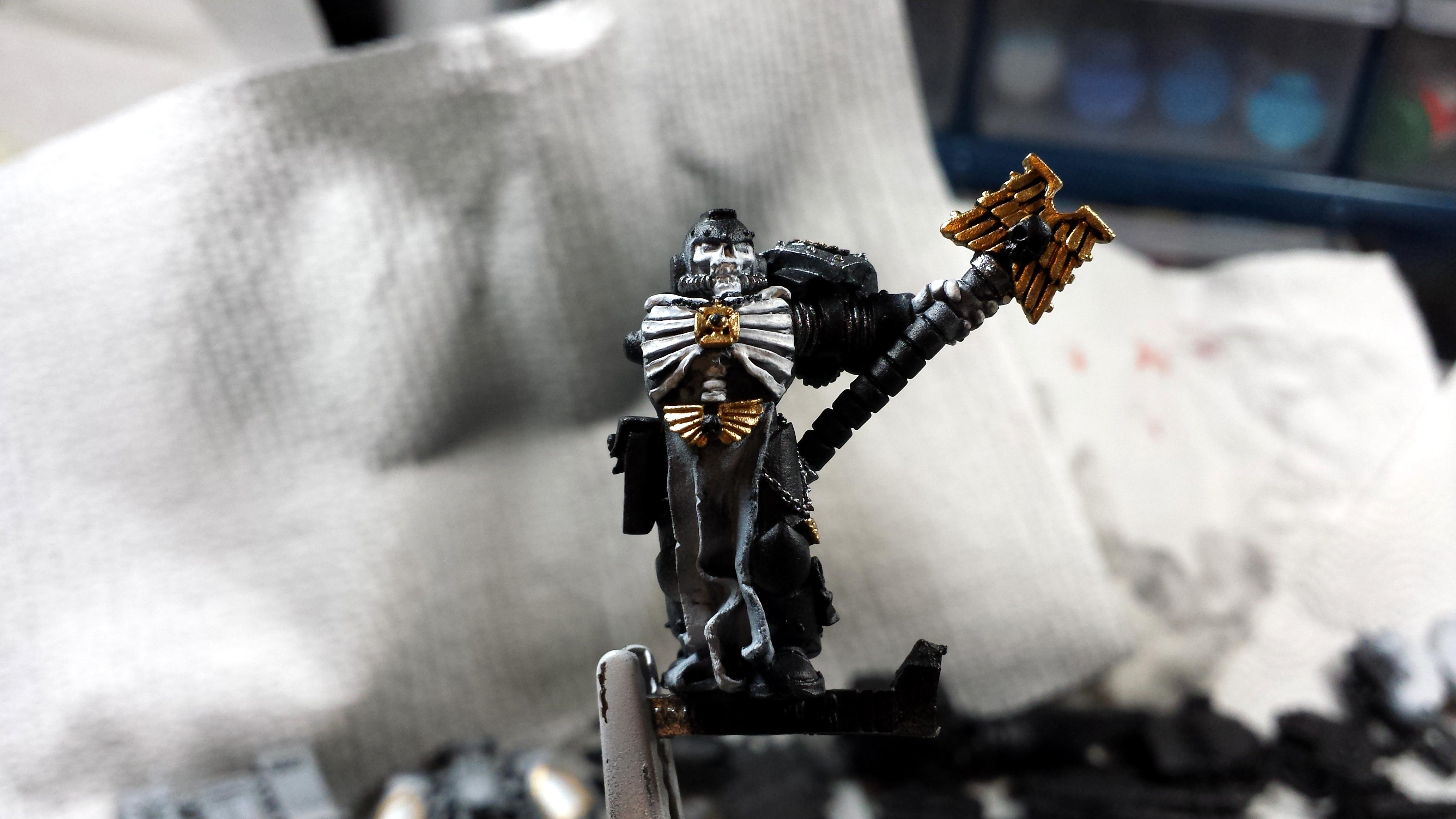 Chaplain, Crozius, Silver Skulls, Space Marines, Work In Progress