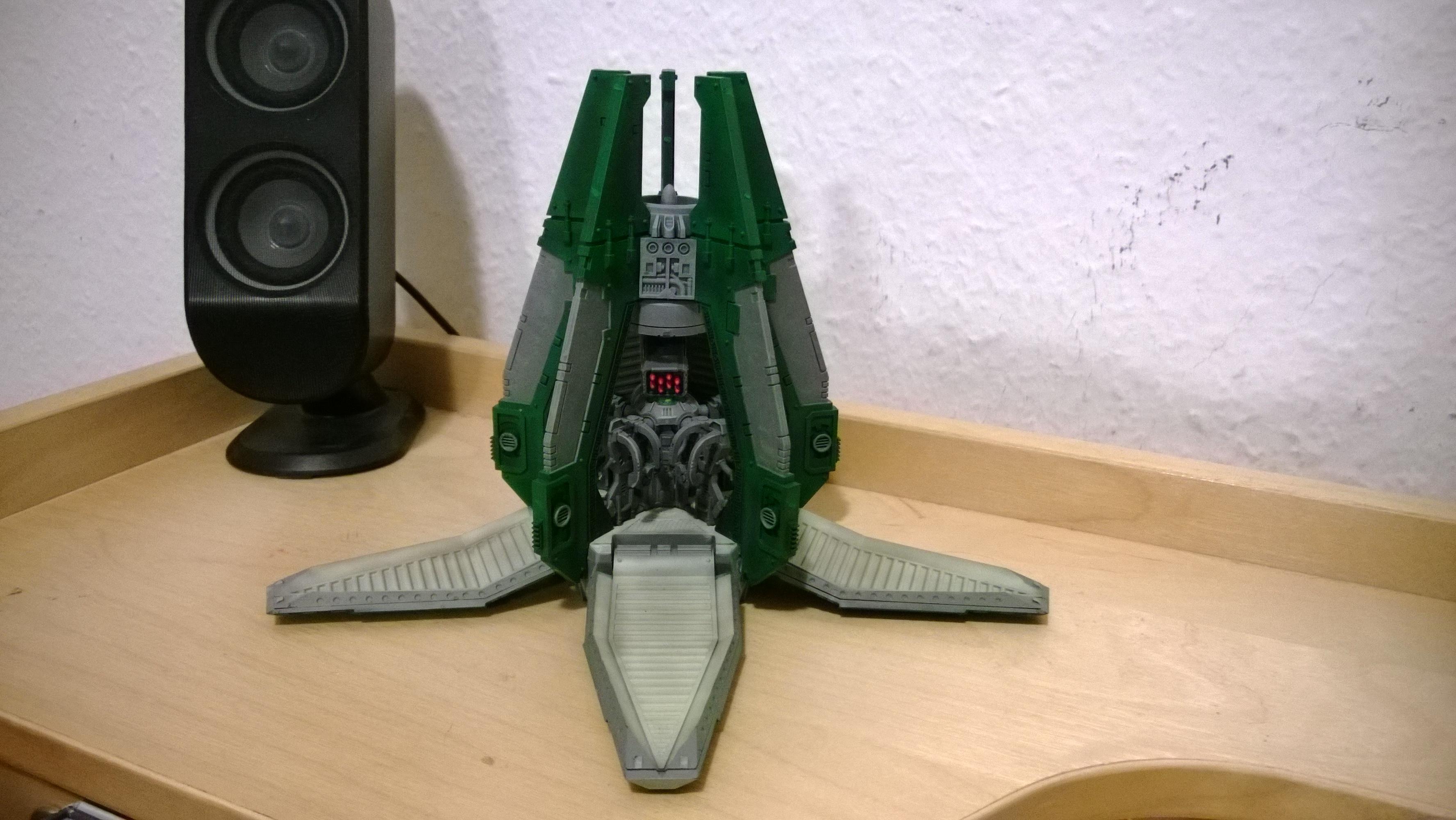 Airbrush, Airbrushed, Angel, Dark, Dark Angels, Drop, Green, Pod, Space Marines, Warhammer 40,000