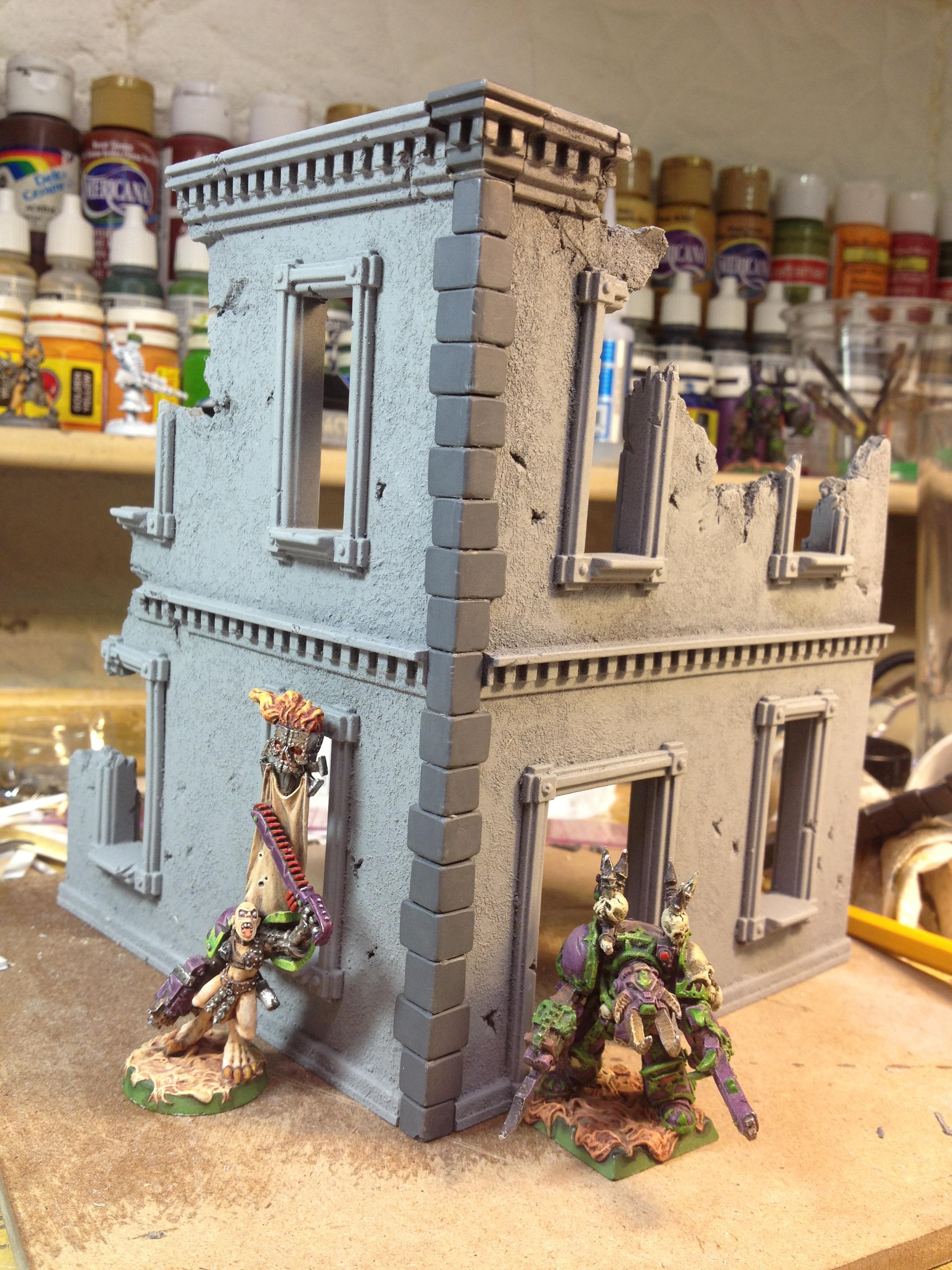 Scale comparison with Terminator standing in the doorway