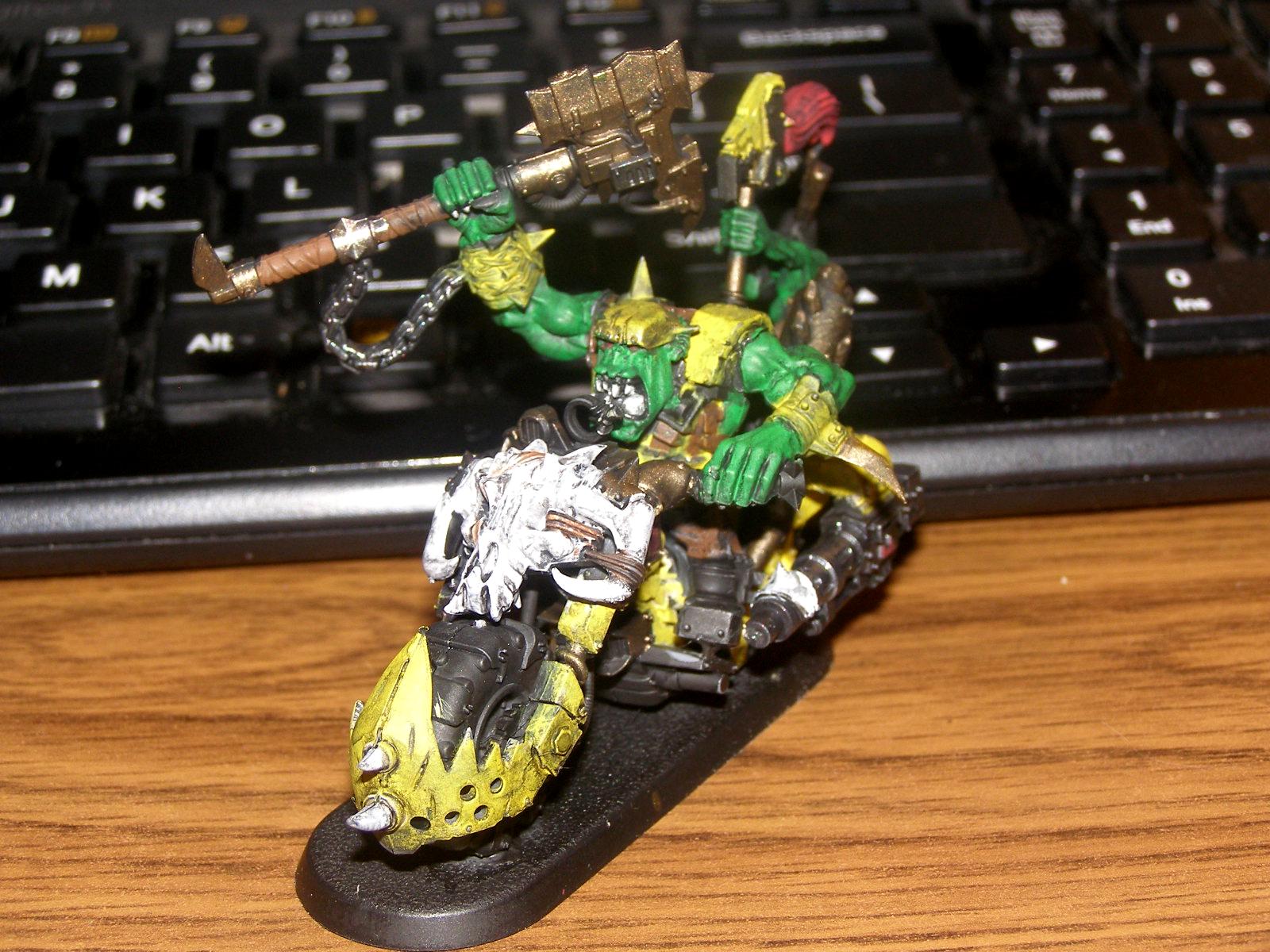 Bad Moons, Nob, Orks, Warbiker, Warhammer 40,000