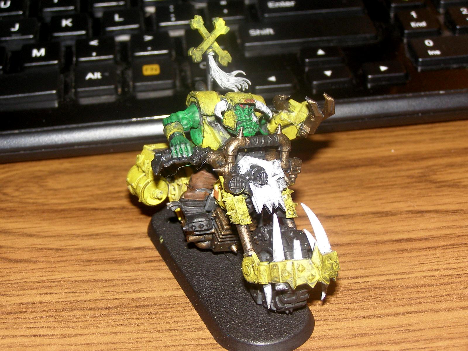 Bad Moons, Nob, Orks, Warbiker, Warhammer 40,000