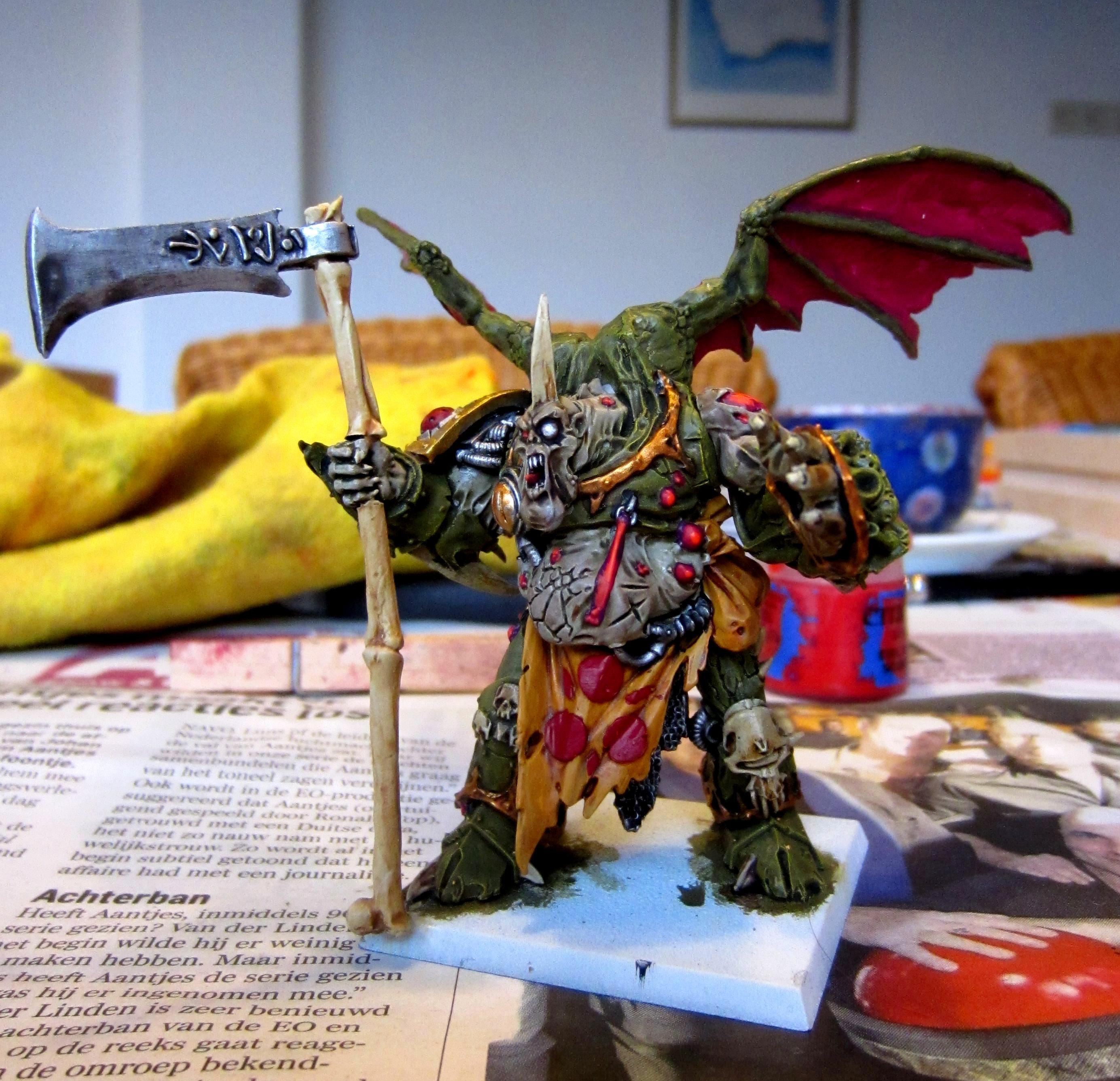Chaos, Daemon Prince, Daemons, Nurgle, Scythe, Work In Progress