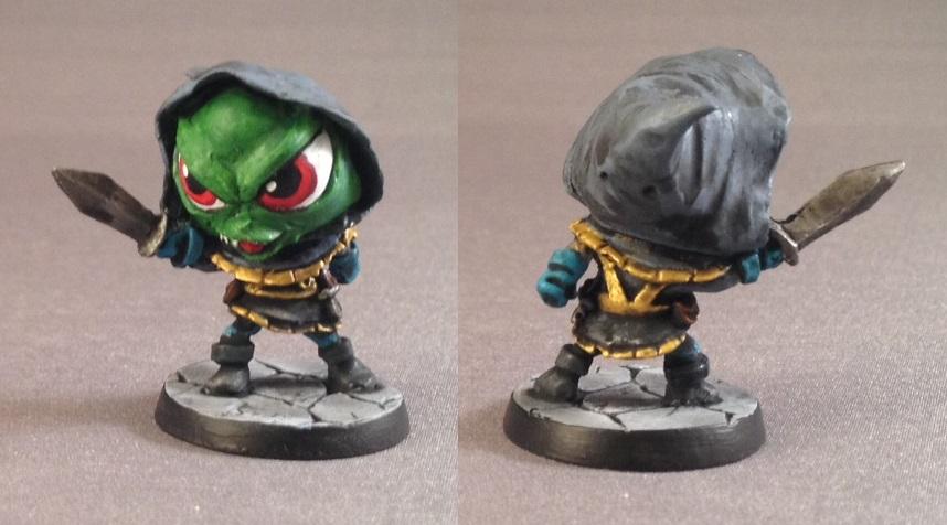 Chibi, Halforc Assassin, Impact! Miniatures