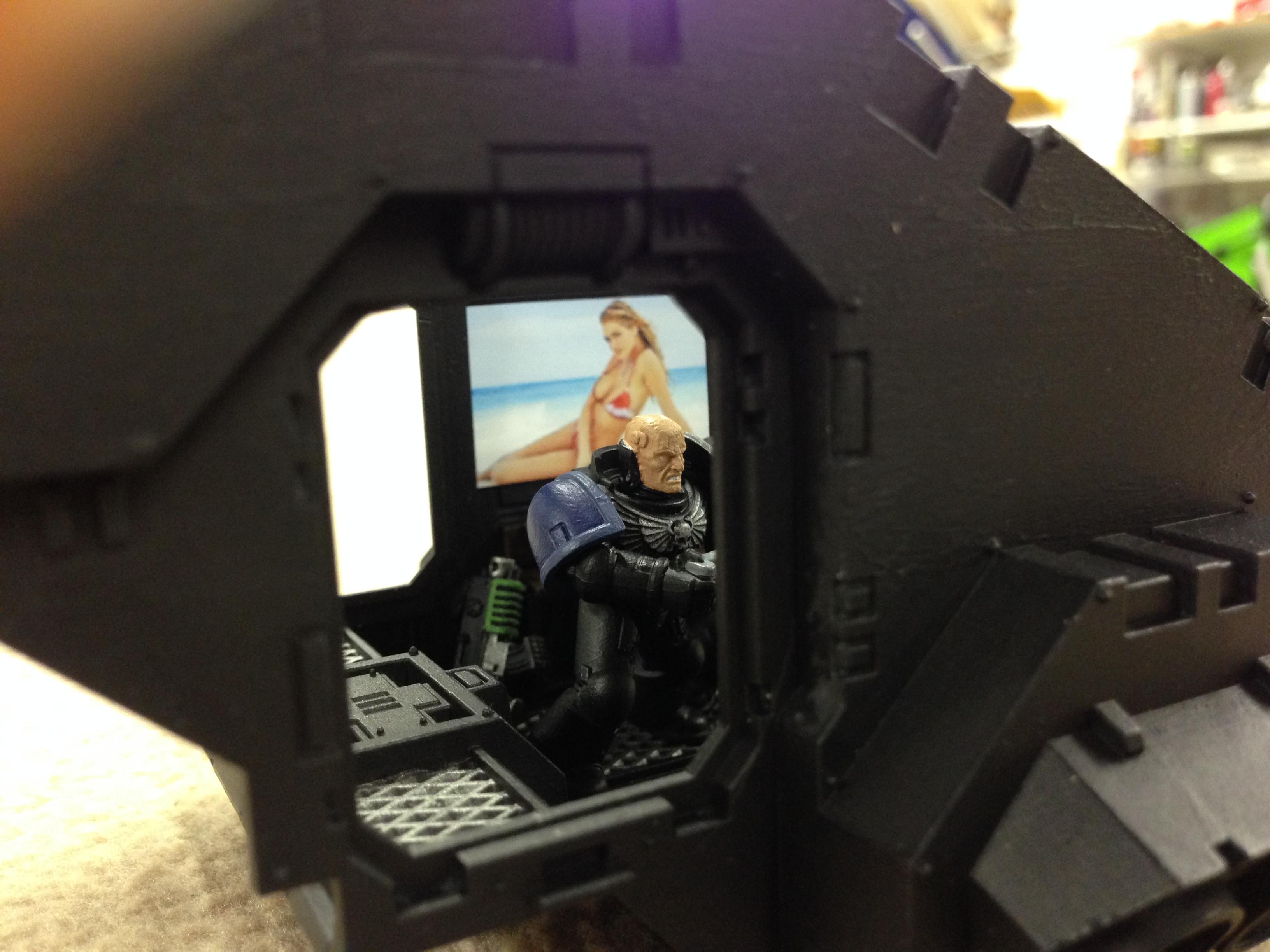 Deathwatch, Humor, Interior, Kate Upton, Space Marines, Stormraven