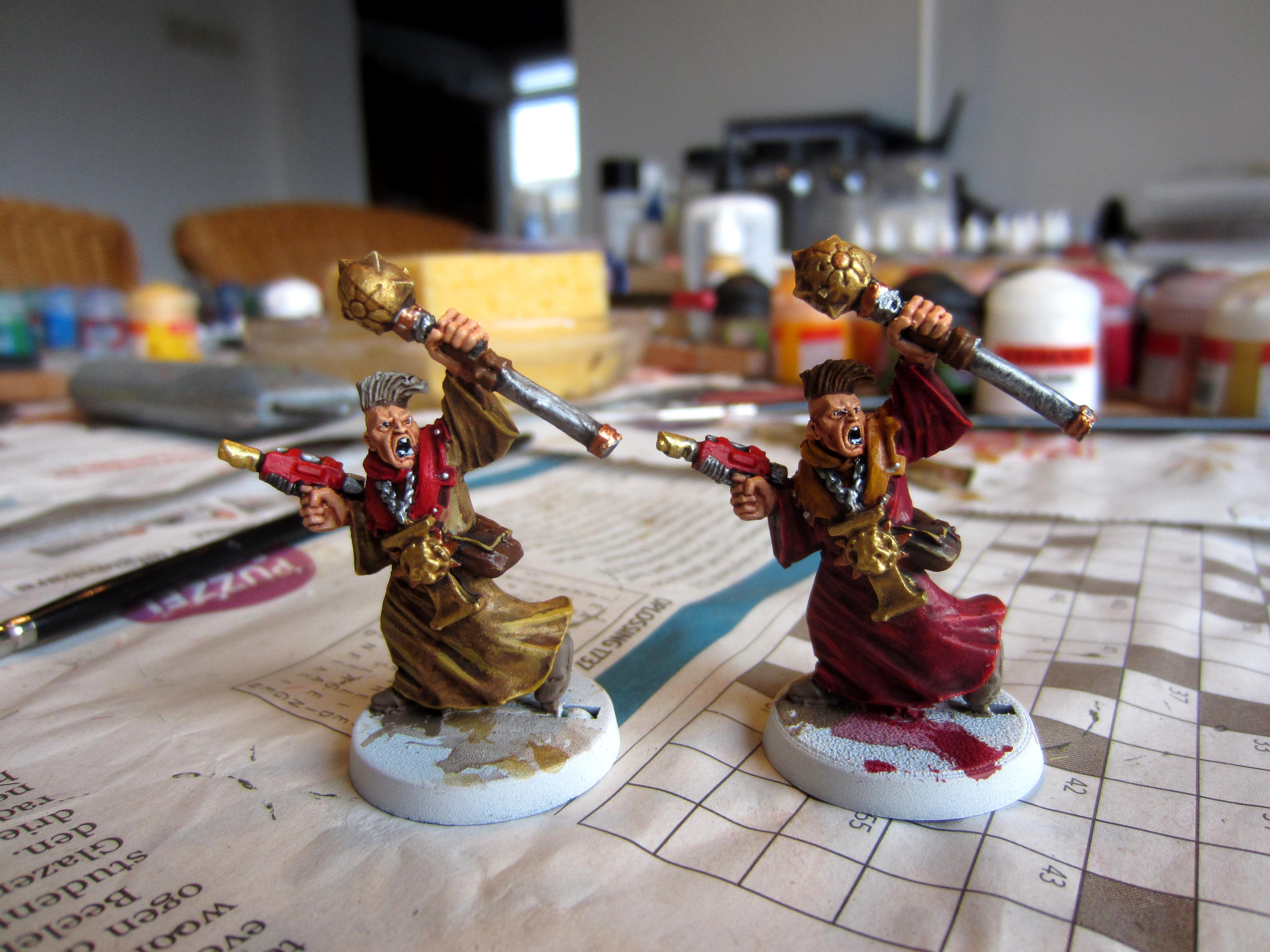 Adepta Sororitas, Laspistol, Power Maul, Priest, Sisters Of Battle, Work In Progress