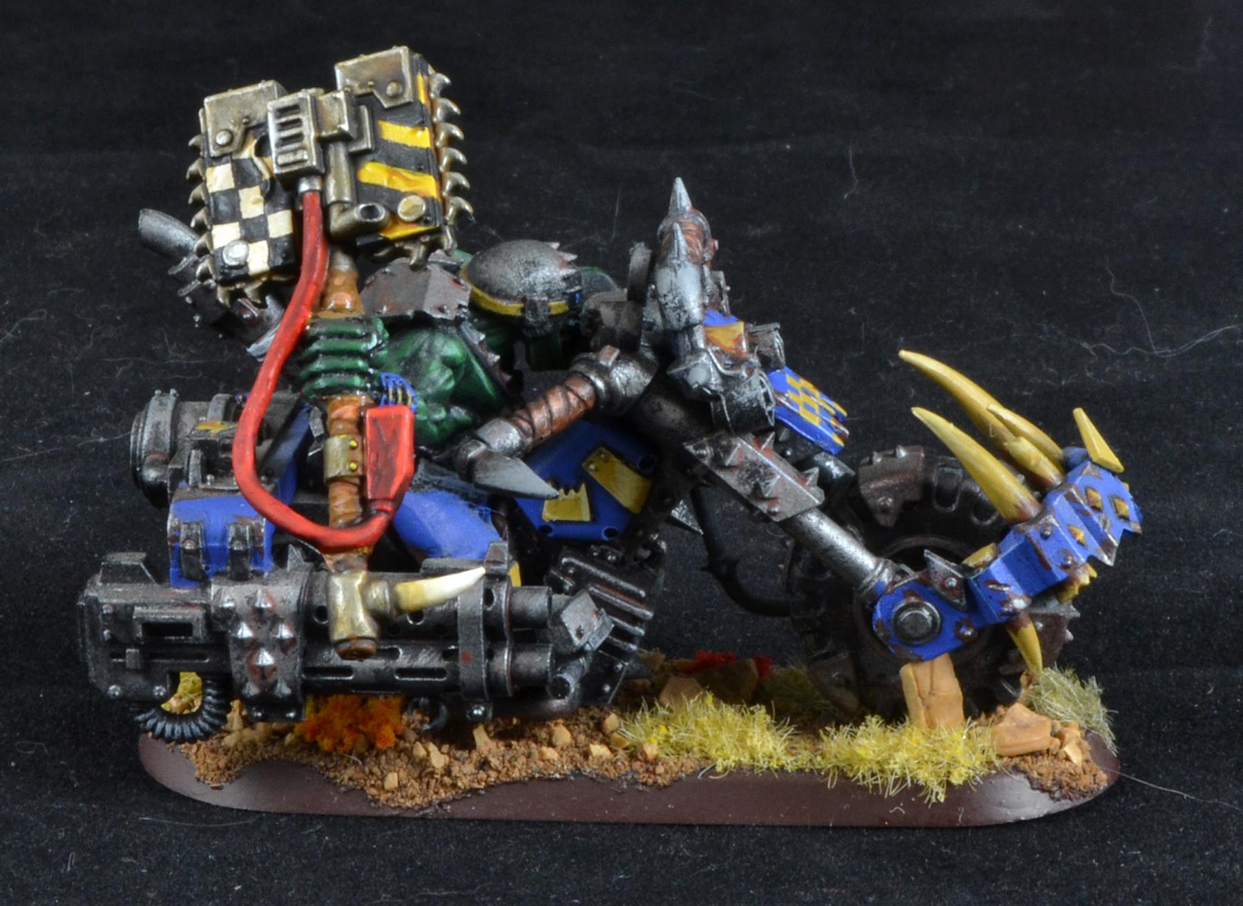 Bad Moons, Big Choppa, Nob, Orks, Warbike, Warhammer 40,000