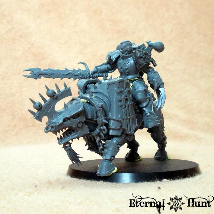 Brazen Hunters, Brazen Knights, Chaos, Chaos Space Marines, Conversion, Juggernaut, Juggernaut Cavalry, Khorne, Khorne's Eternal Hunt, Warhammer 40,000, Work In Progress, World Eaters