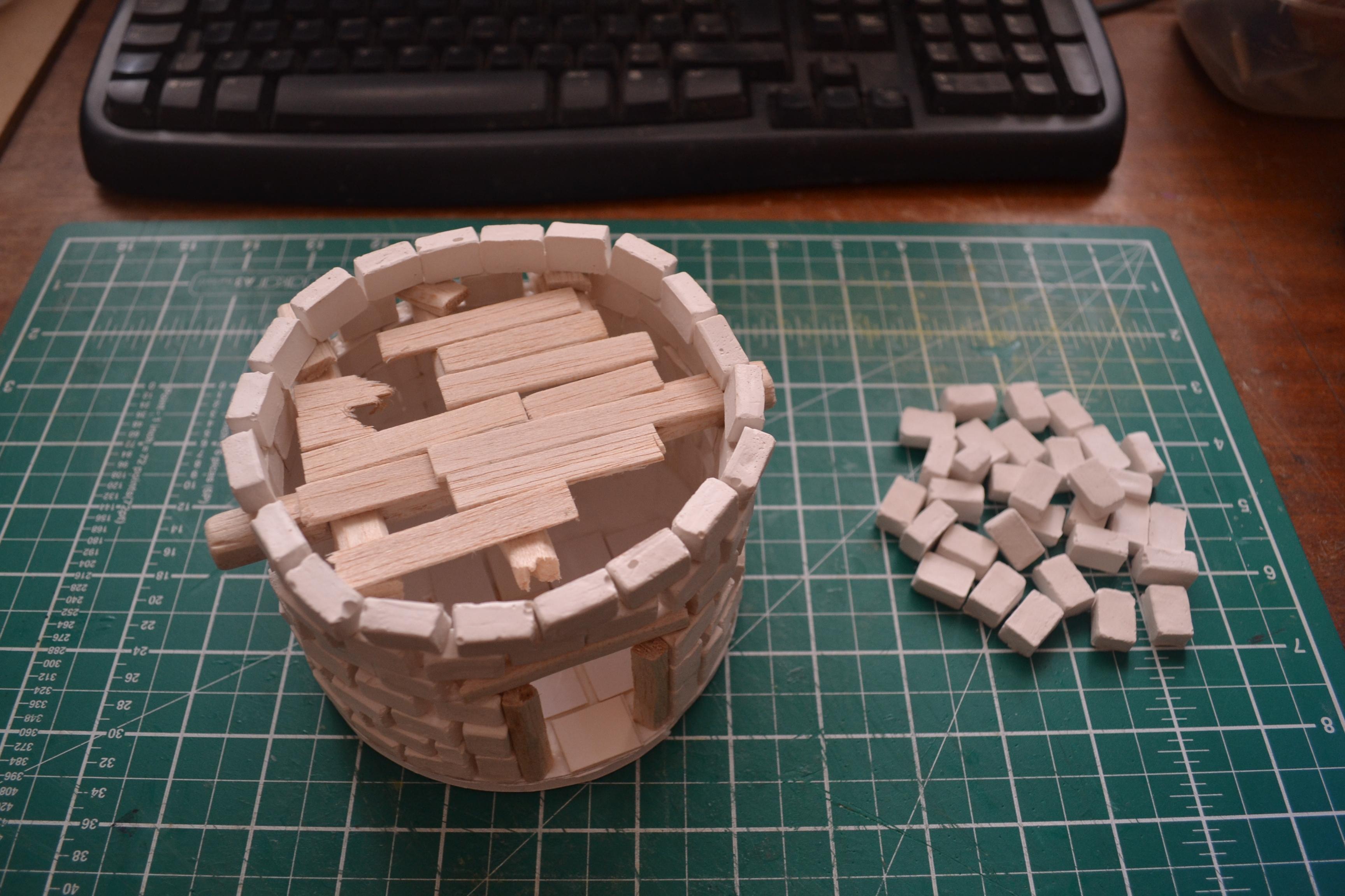 Brick Terrain, Hand Made, Scratch Build, Sculpting, Statue, Terrain, Tower, Walls, Wargames, Warhammer 40,000, Warhammer Fantasy