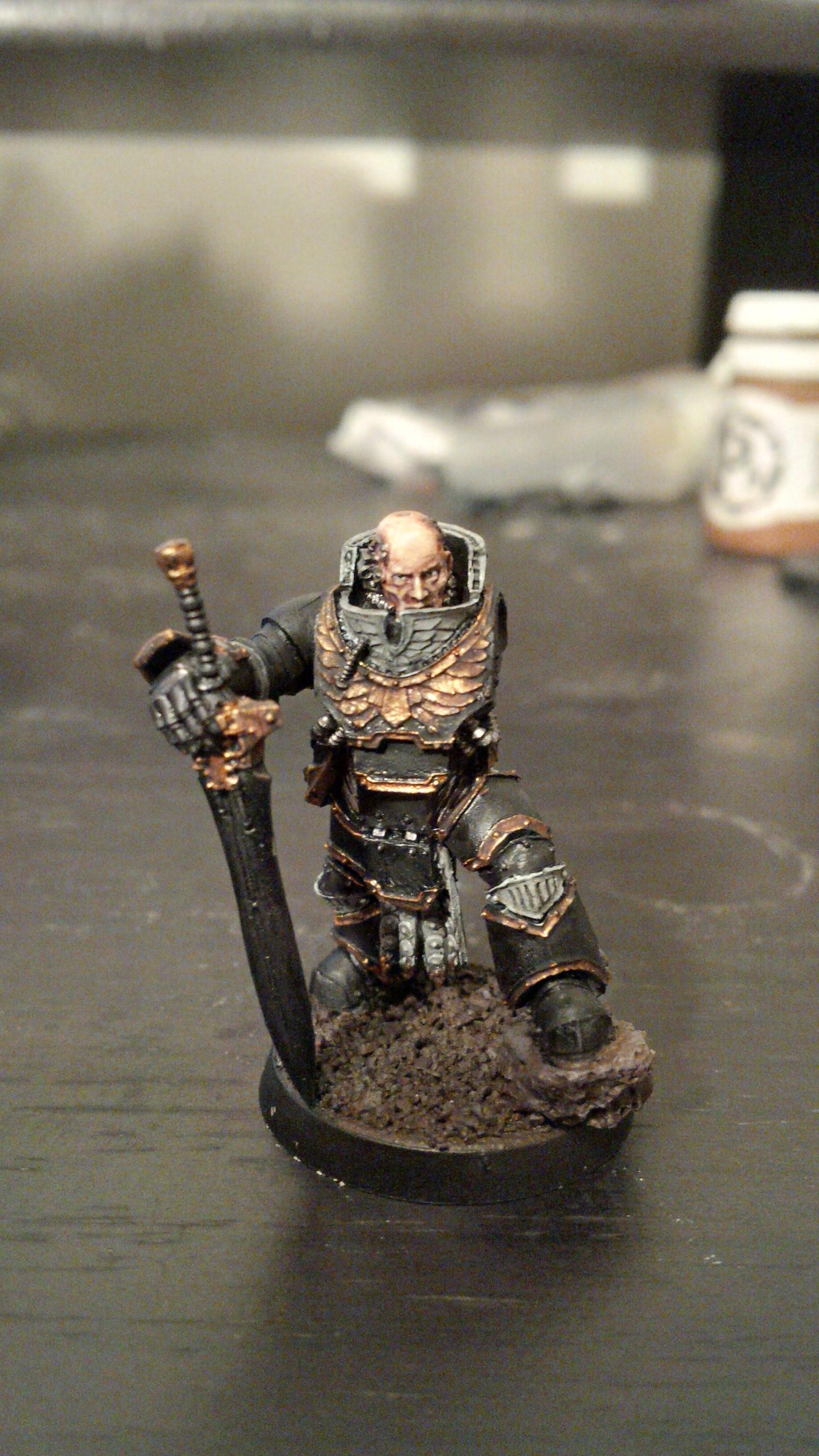 Black, Chapter Master, Gold, Jump Pack, Lightning, Praetor, Raven Guard, Space Marines, White, Work In Progress