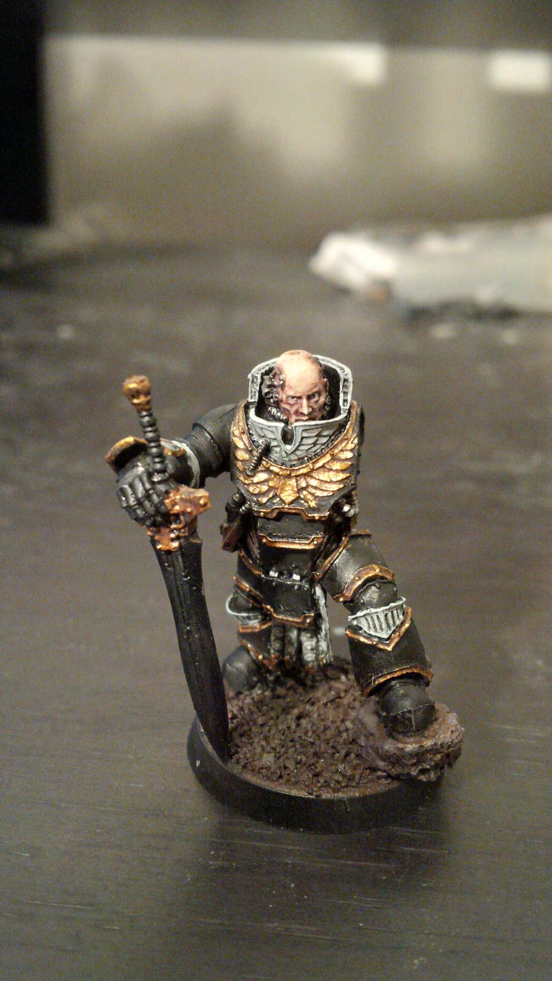 Black, Chapter Master, Gold, Jump Pack, Lightning, Praetor, Raven Guard, Space Marines, White, Work In Progress