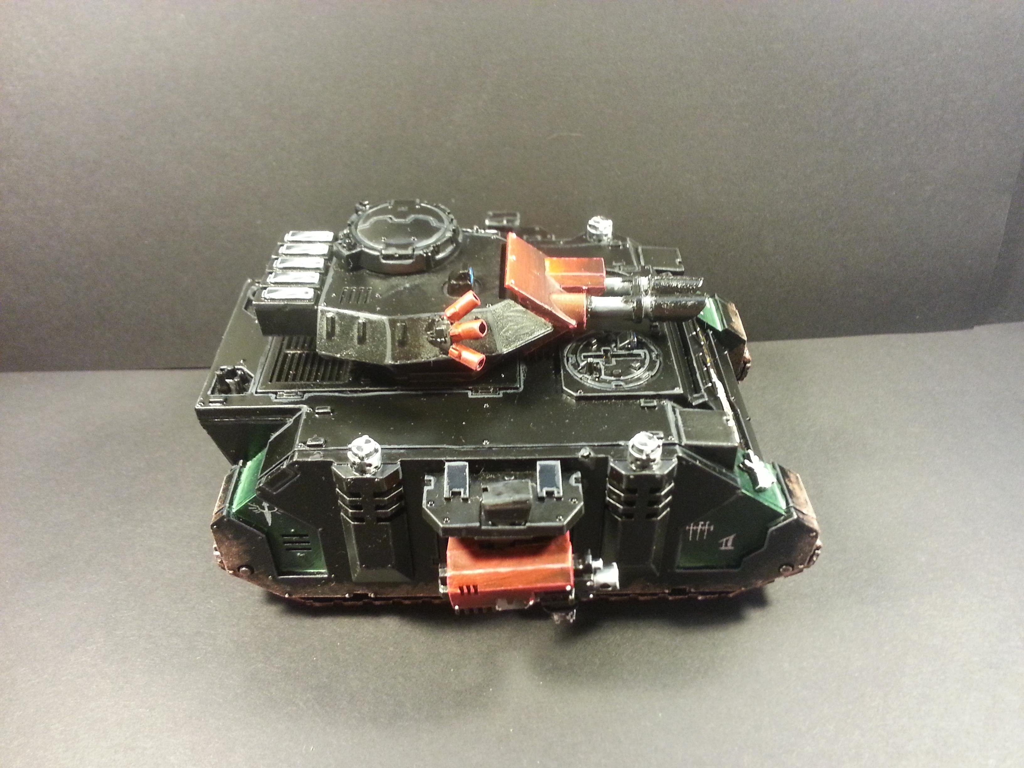 1st Legion, Blending, Dark Angels, Flames, Freehand, Freehand Flames, Heresy-era, Heresy-era Dark Angels, Horus Heresy, Predator, Rhino, Space Marines, Warhammer 40,000