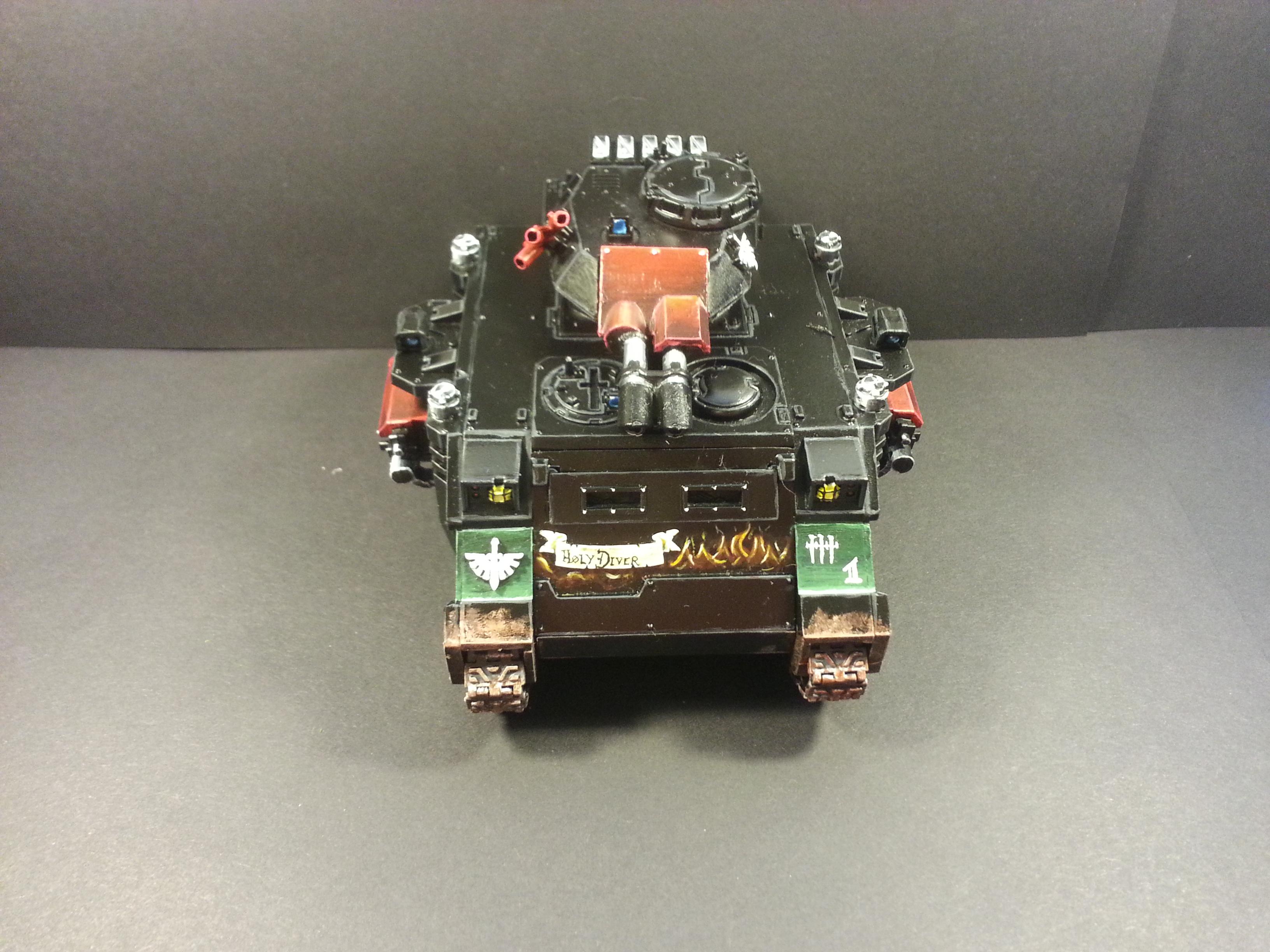 1st Legion, Blending, Dark Angels, Flames, Freehand, Freehand Flames, Heresy-era, Heresy-era Dark Angels, Horus Heresy, Predator, Rhino, Space Marines, Warhammer 40,000