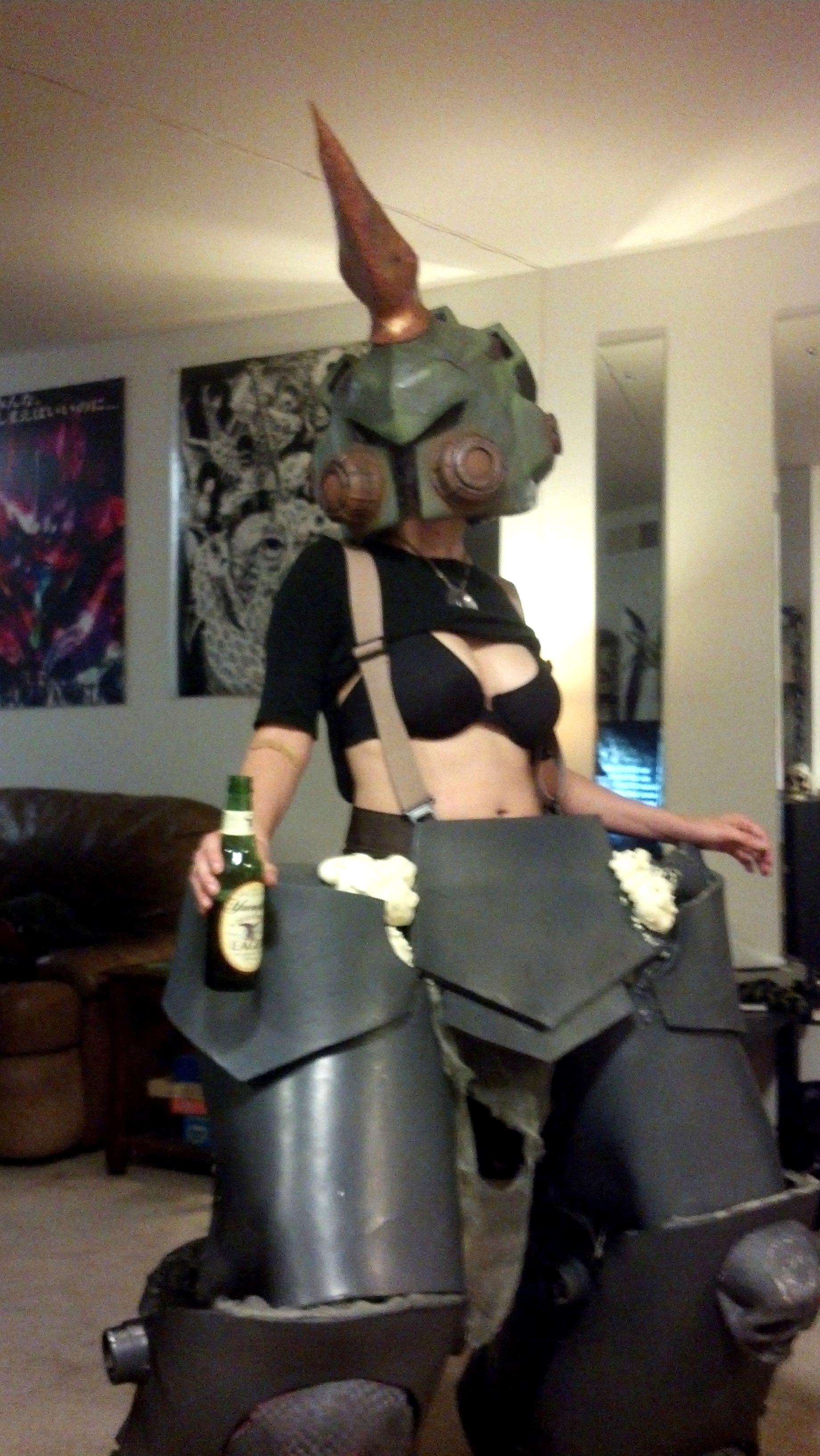 Beer, Boobs, Cosplay, Fat, Girlfriend, Helmet, Nurgle, Slut