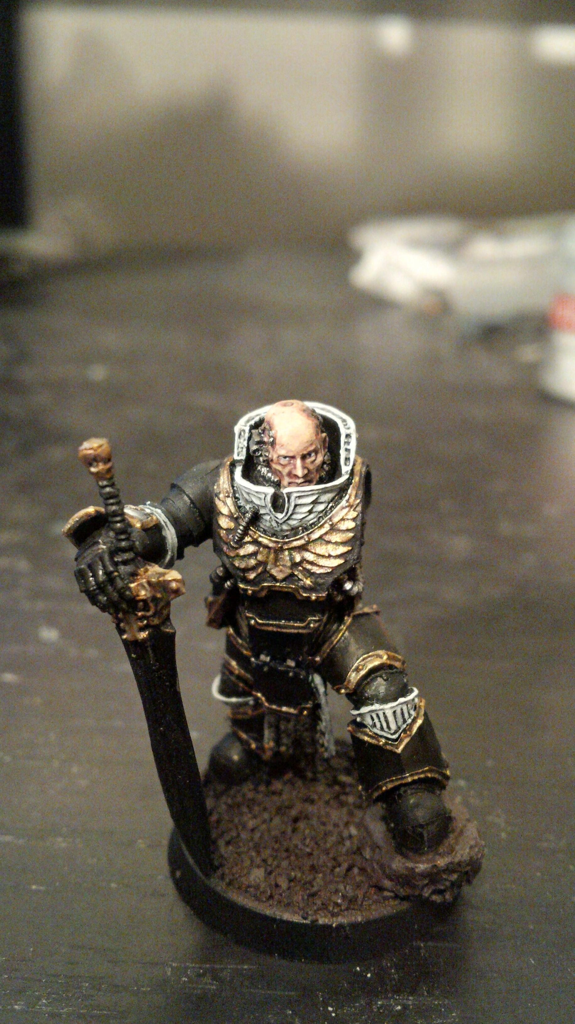 Black, Chapter Master, Gold, Jump Pack, Lightning, Praetor, Raven Guard, Space Marines, White, Work In Progress