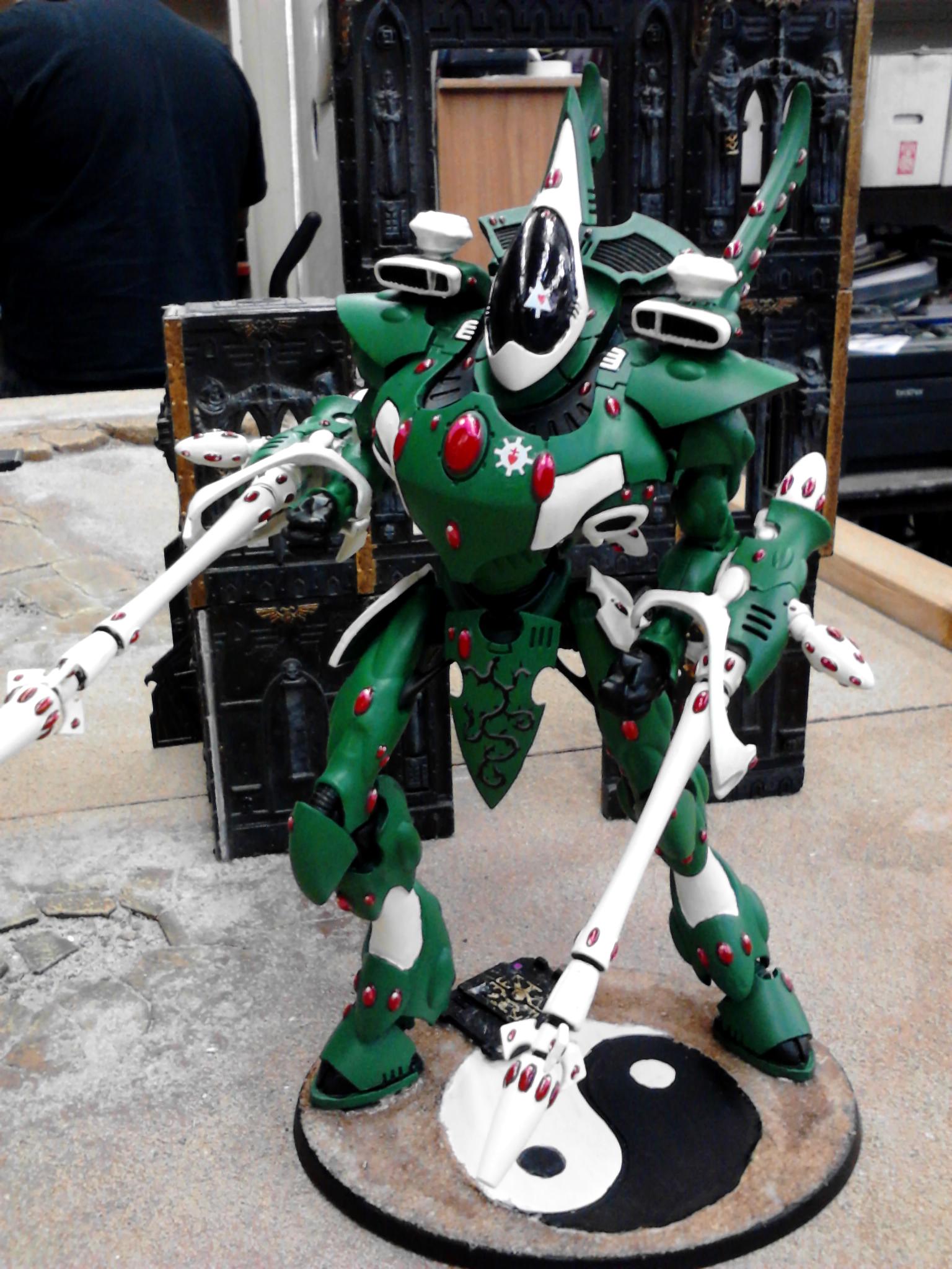 Biel Tan, Eldar, Gems, Green, Thorns, Wraithknight, Yin Yang