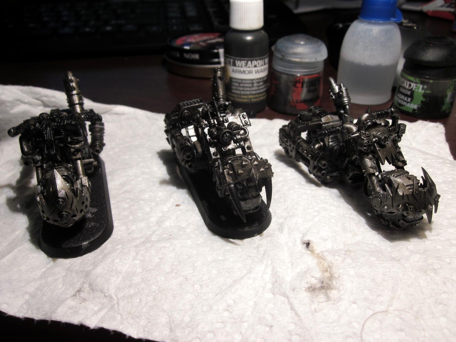 40k. Bikers, Orks, Warbikers