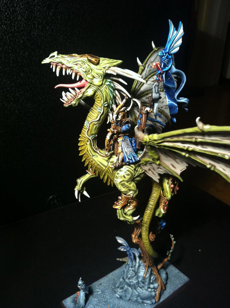 Conversion, Dragon, Warhammer Fantasy, Wood Elves Wood Elf Lord on