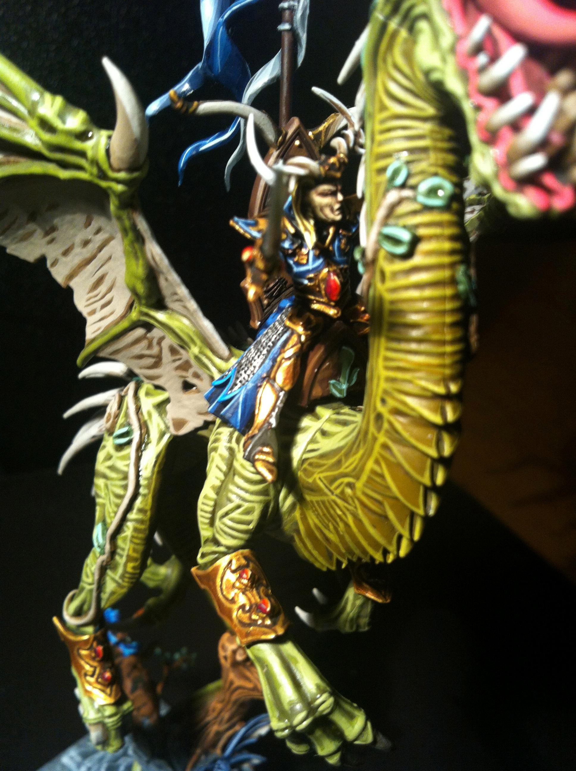 Wood Elf Lord on Forest Dragon detail (rider)
