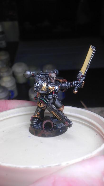 Aspiring Champion, Bionics, Chain Sword, Chaos Space Marines, Iron Warriors
