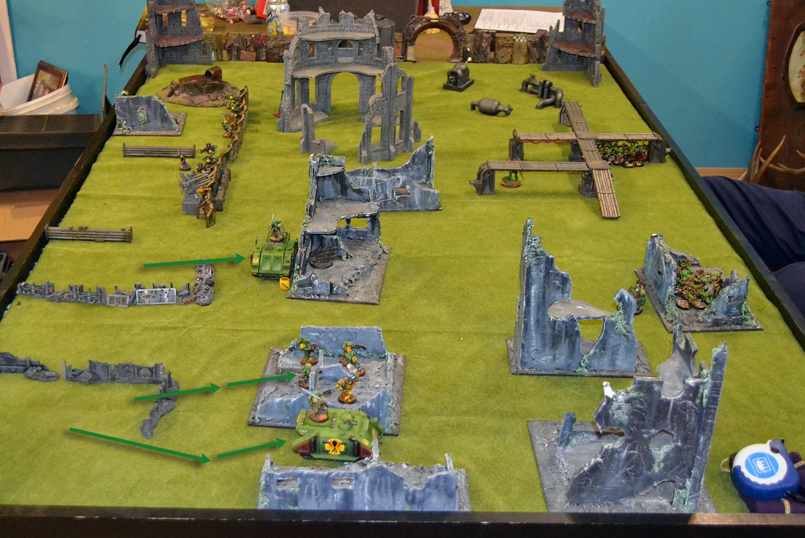 Turn 1 Mantis Warriors