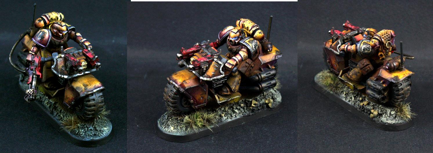 Bike, Imperial Fists, Painted, Painting Service, Space Marines, Yellow
