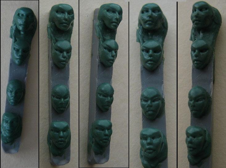 Faces, Sculpting